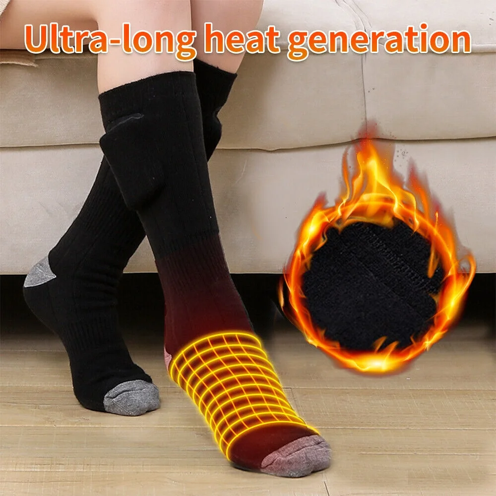 kydely High-Grade Heating Winter Warm Rechargeable Battery Electric Heated Socks Hunting Socks