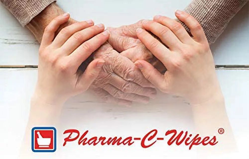 Pharma-C-Wipes 3% Hydrogen Peroxide Wipes, Antiseptic Skin WIpe, 5.6 Inches x 7 Inches, 40 Wipes per Canister, 6 Canisters