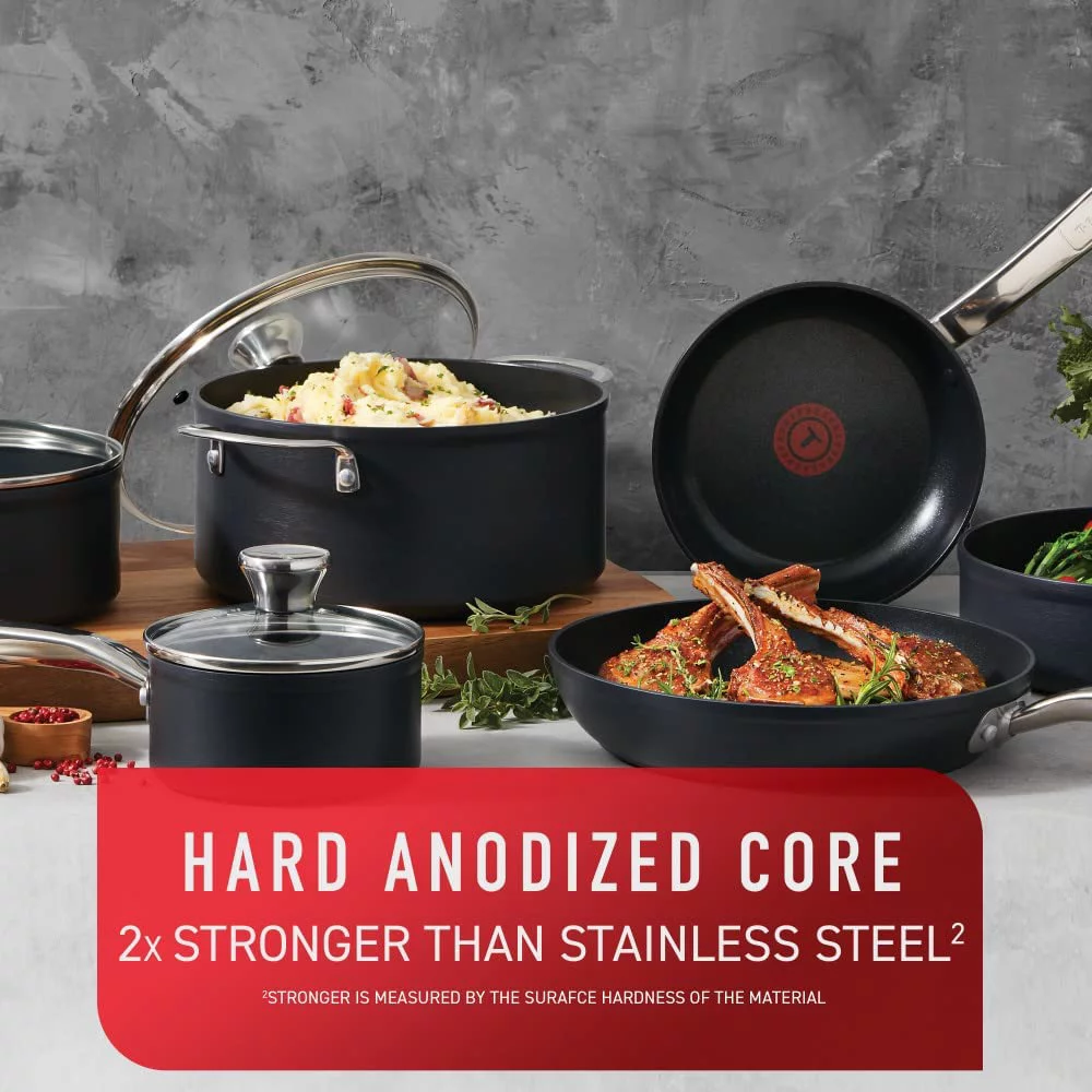 T-fal Platinum Hard Anodized Non-stick, Unlimited Collection, 12 Piece Cookware Set