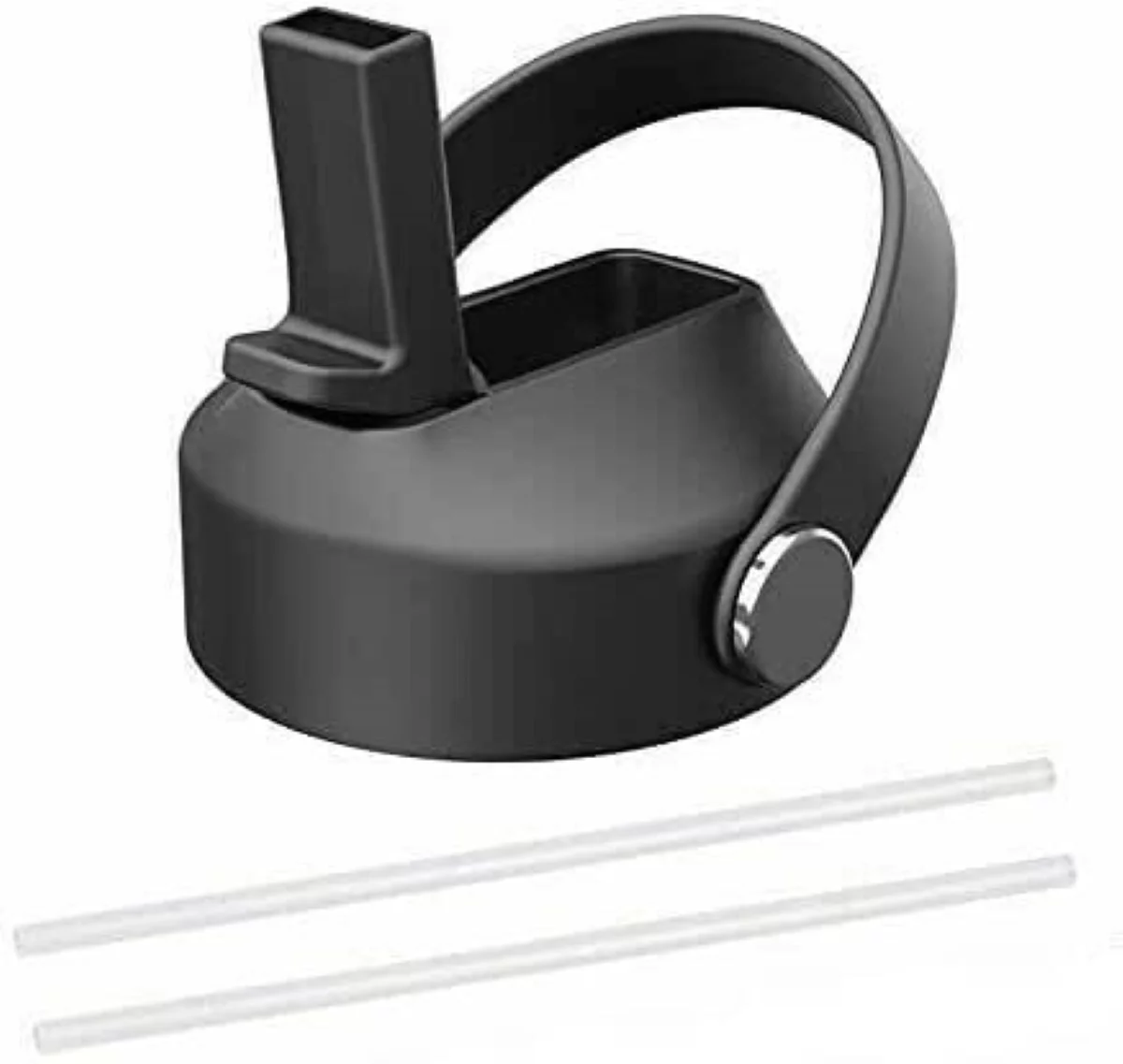 Vacuum Insulated Bottle with 3 Lids - Stainless Steel Thermally Insulated Flask - by Polerce (18 fl oz, White)