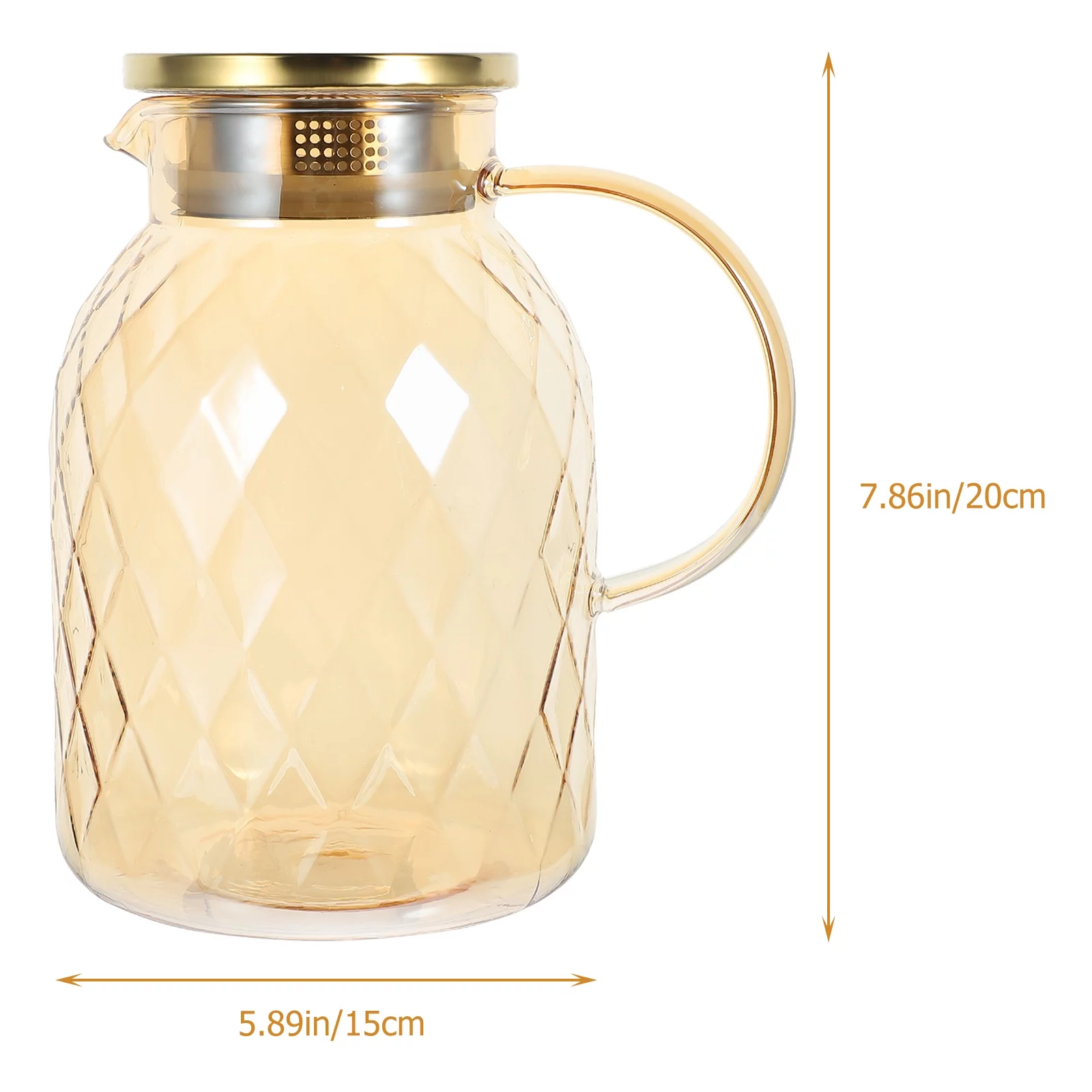 Pitcher Glass Tea Water Kettle Teapotpitchers Stovetop Beverage Jug Pot Lemonade Largeleaf Loose Coffee Cold Lid Infuser