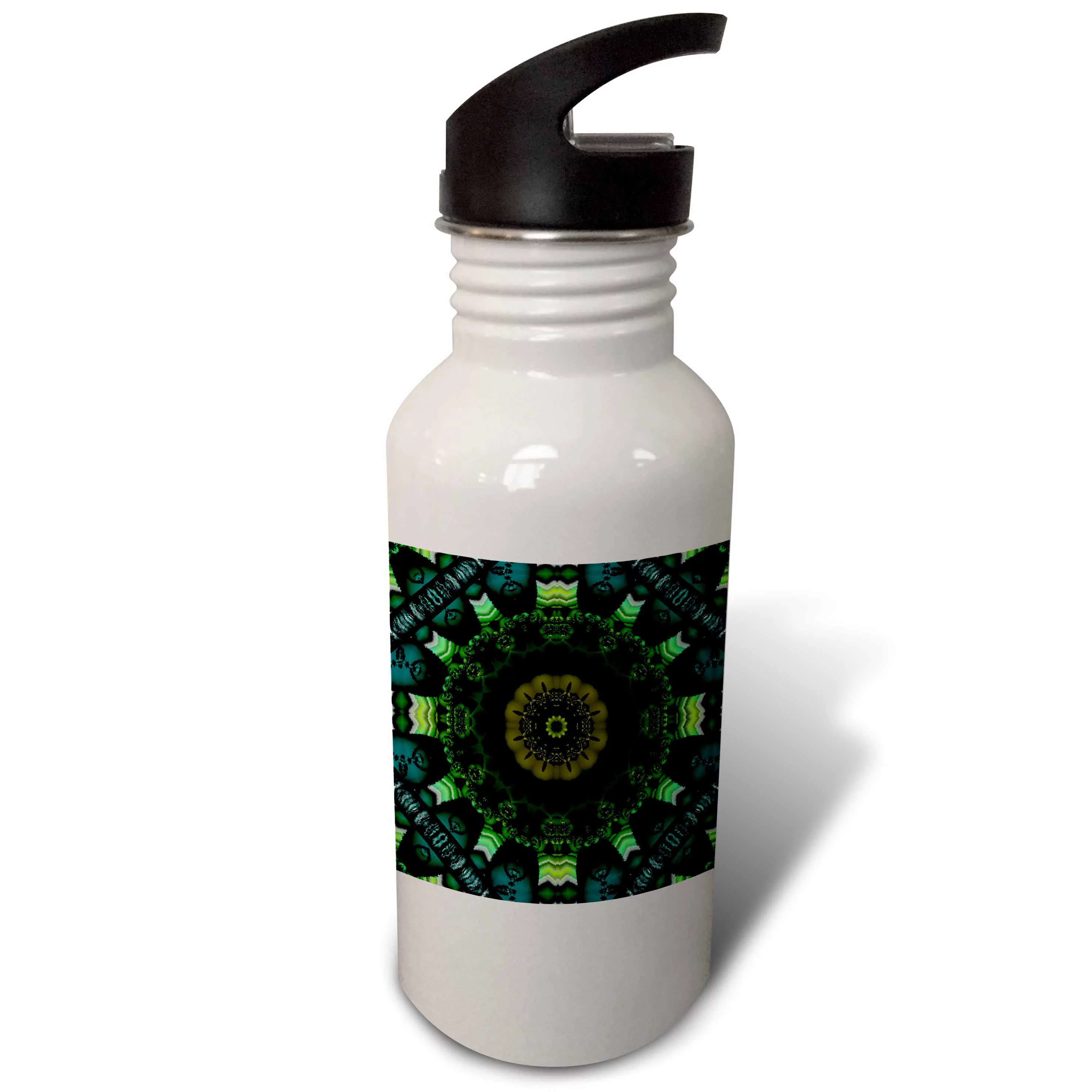 Mandala 28 zen InnerBalance green harmony chakra meditation InnerPeace 21 oz Sports Water Bottle wb-42574-1