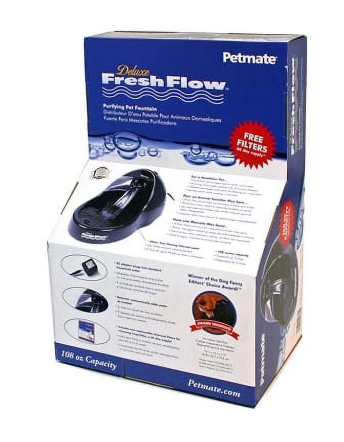 Petmate Deluxe Fresh Flow Purifying Water Pet Fountain