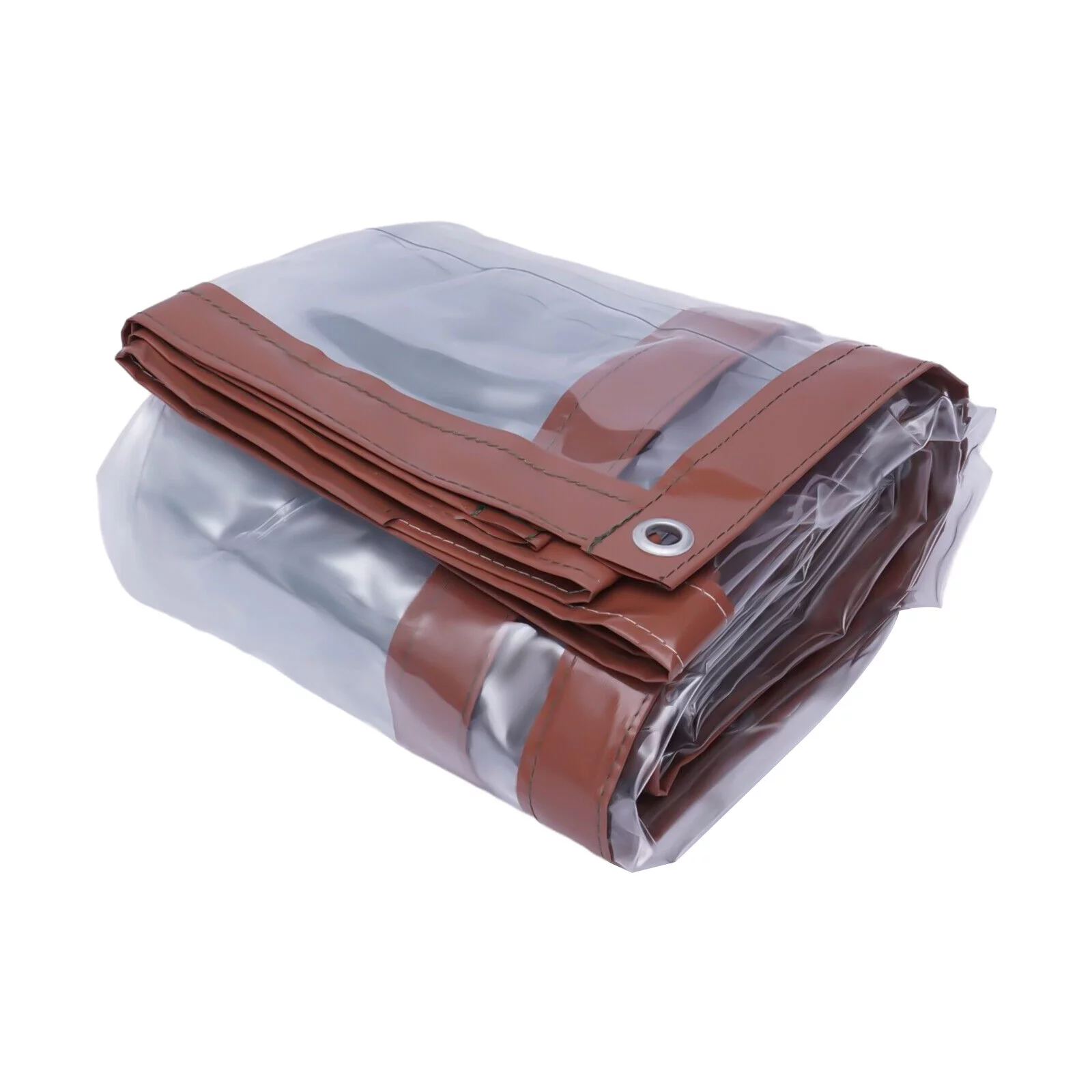 Water/Sun-proof Commercial Brown PVC Clear Awning Canopy Patio Roll Up Enclosure