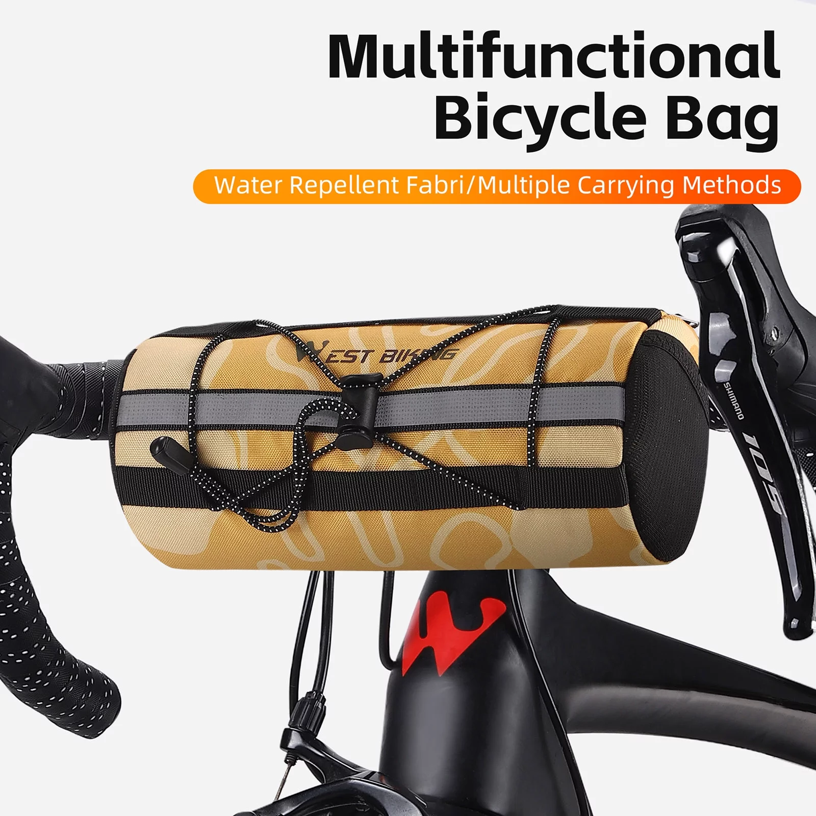 6588 Multifunctional Bike Bag, Large Capacity Front Storage Bag for Cycling, Anti-Drop and Wear-Resistant