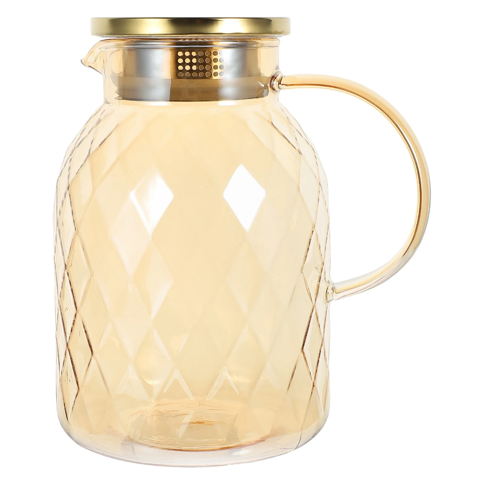 Pitcher Glass Tea Water Kettle Teapotpitchers Stovetop Beverage Jug Pot Lemonade Largeleaf Loose Coffee Cold Lid Infuser