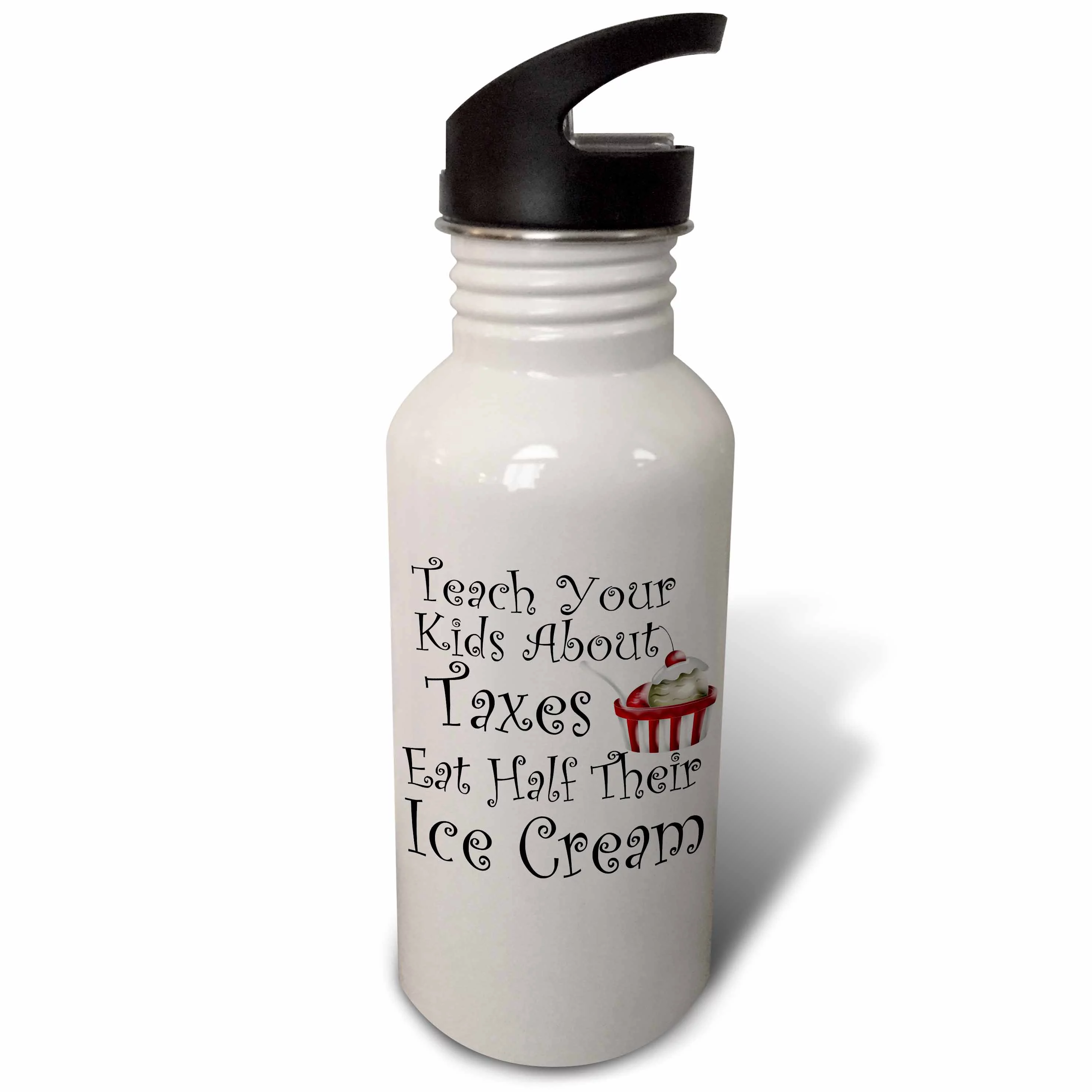 Teach Your Kids About Taxes, Eat Half Their Ice cream 21 oz Sports Water Bottle wb-213937-1