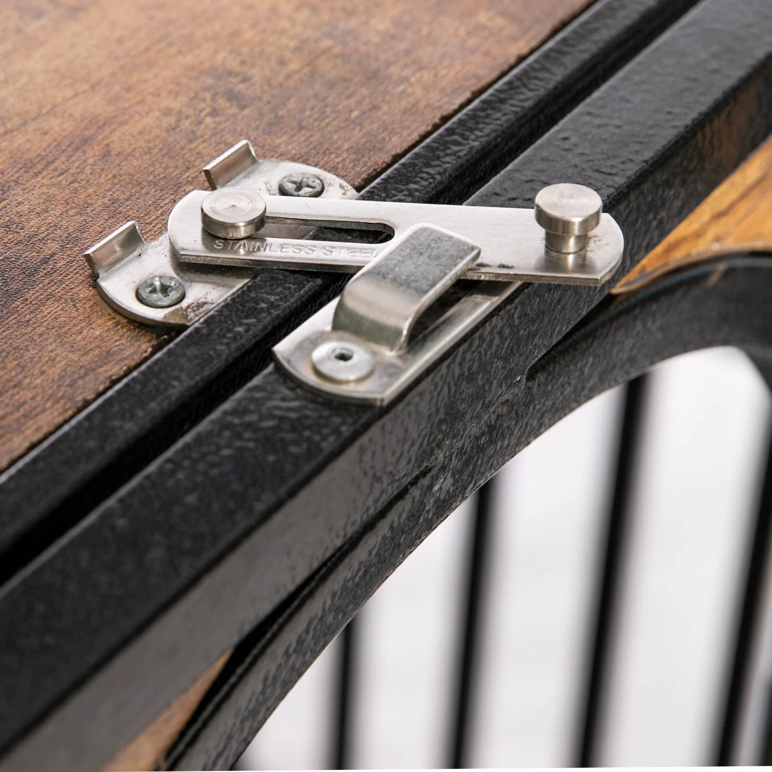 Dog Crate Furniture,46in Dog Kennel with Pull-Out Tray and Lockable Omni-Directional Wheels, Hard Steel Pipe and Heavy Duty Wooden Panel