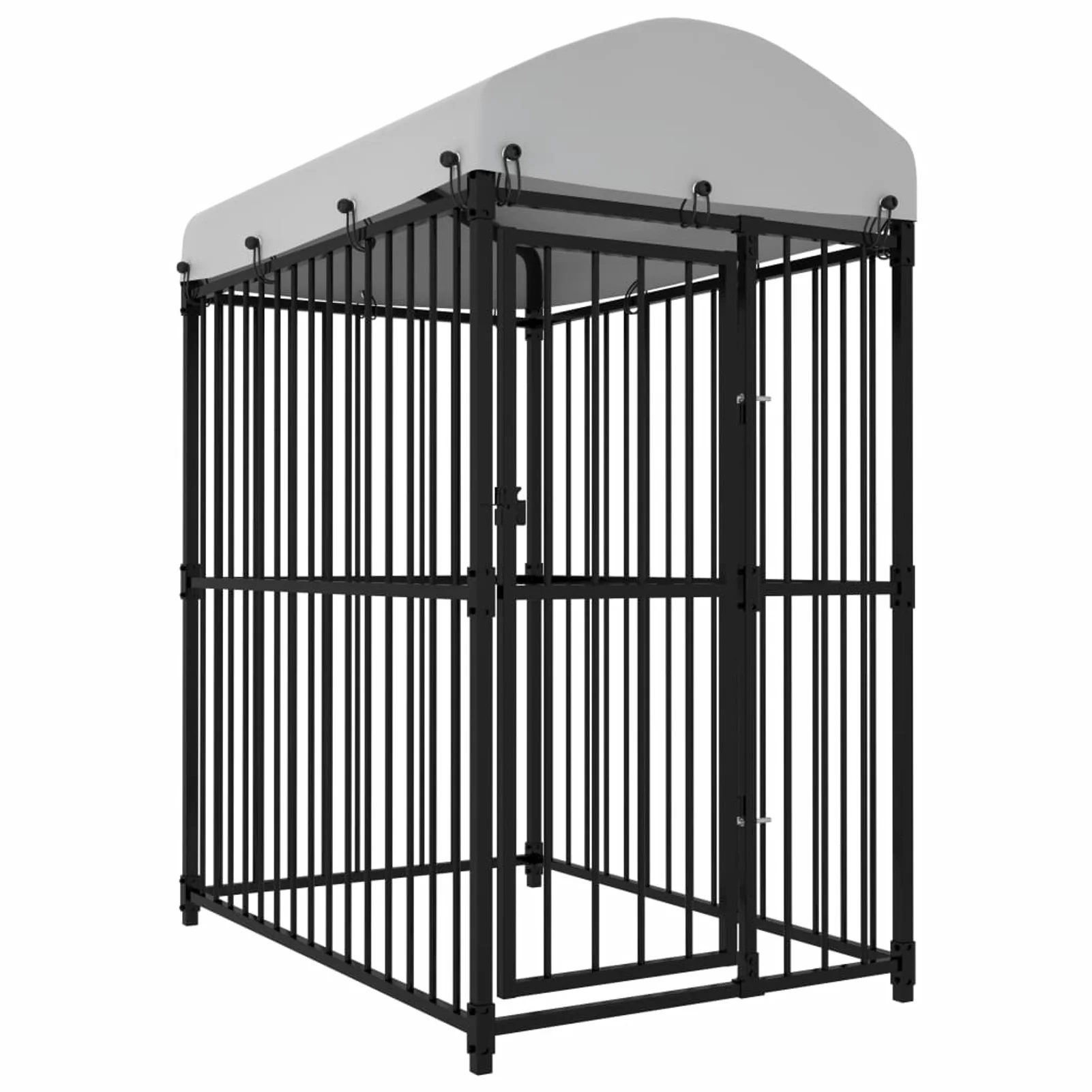 Carevas Outdoor Dog Kennel with Roof 59.1