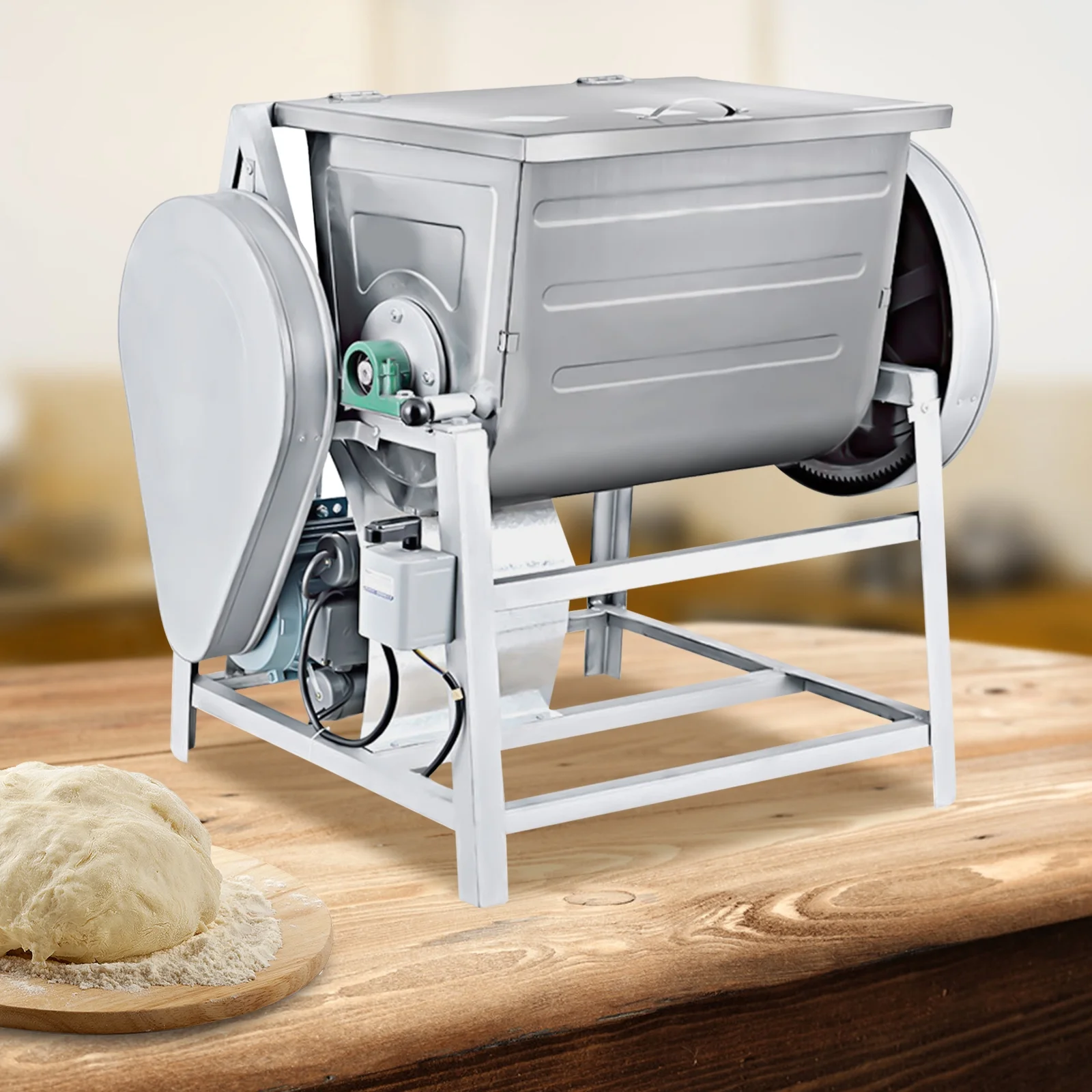 30QT Commercial Electric Dough Mixer 110V Kitchen Equipment Stand Mixer Mixing Machine 1.5KW with Inverted Electric Switch