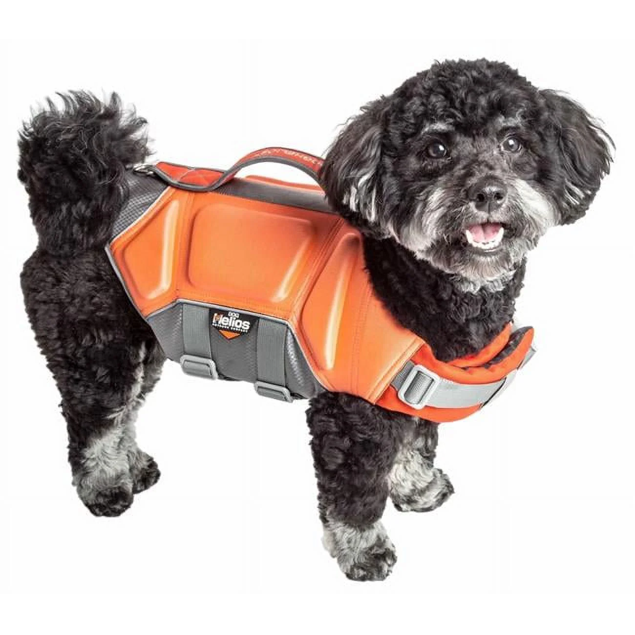 Dog Helios  Tidal Guard Multi-Point Strategically-Stitched Reflective Pet Dog Life Jacket Vest - Orange, Extra Large