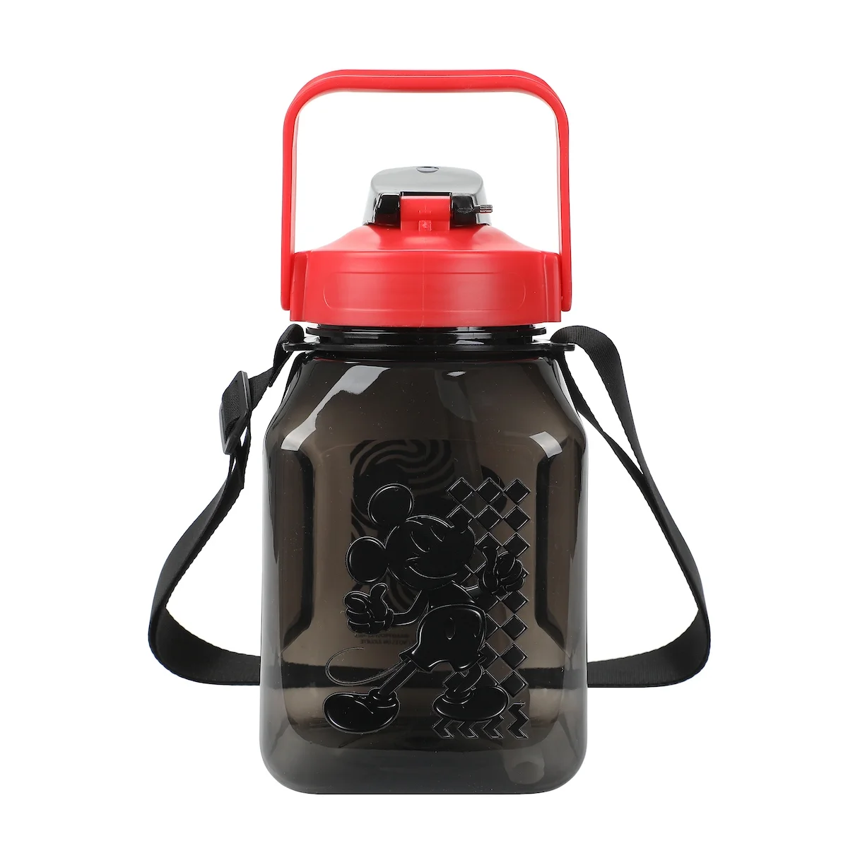 Disney Mickey Mouse Ears 50 Oz Black Water Bottle With Carrying Strap