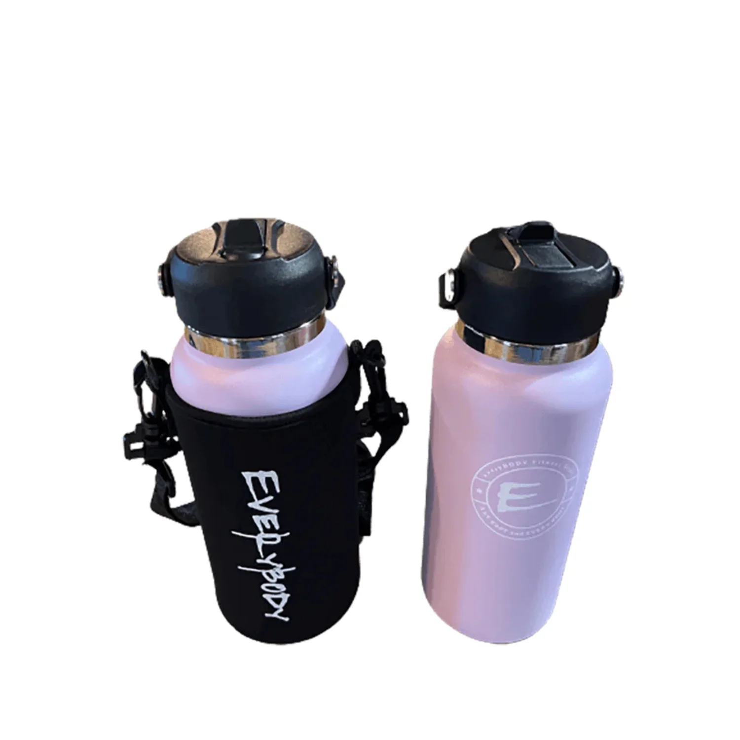 Everybody Fitness Gear  32 Ounce Wide Mouth Adjustable Spout Stainless Steel Lavender  Water Bottle