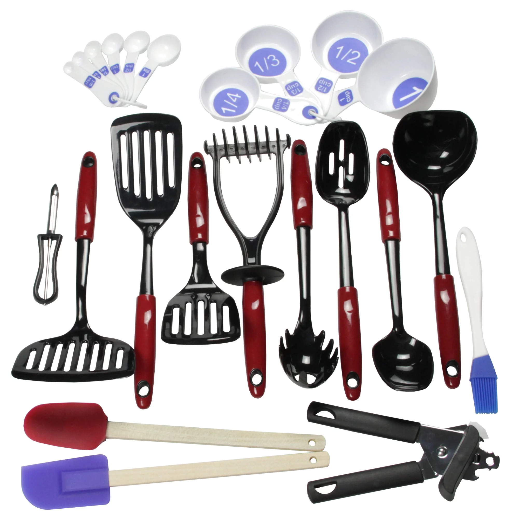 Chef Craft Select Kitchen Tool/Utensil and Gadget Set, 23 Piece Set, Red