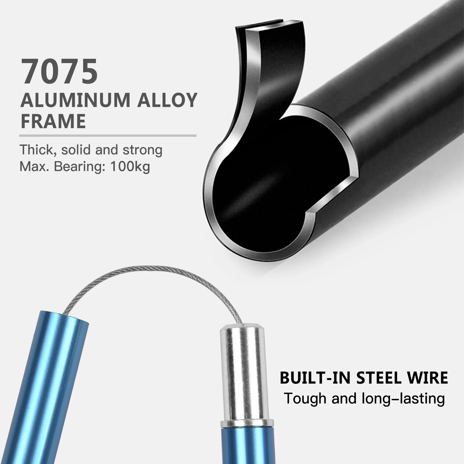 TOMSHOO Lightweight Collapsible Trekking Pole Five-fold Hiking Stick for Camping Backpacking