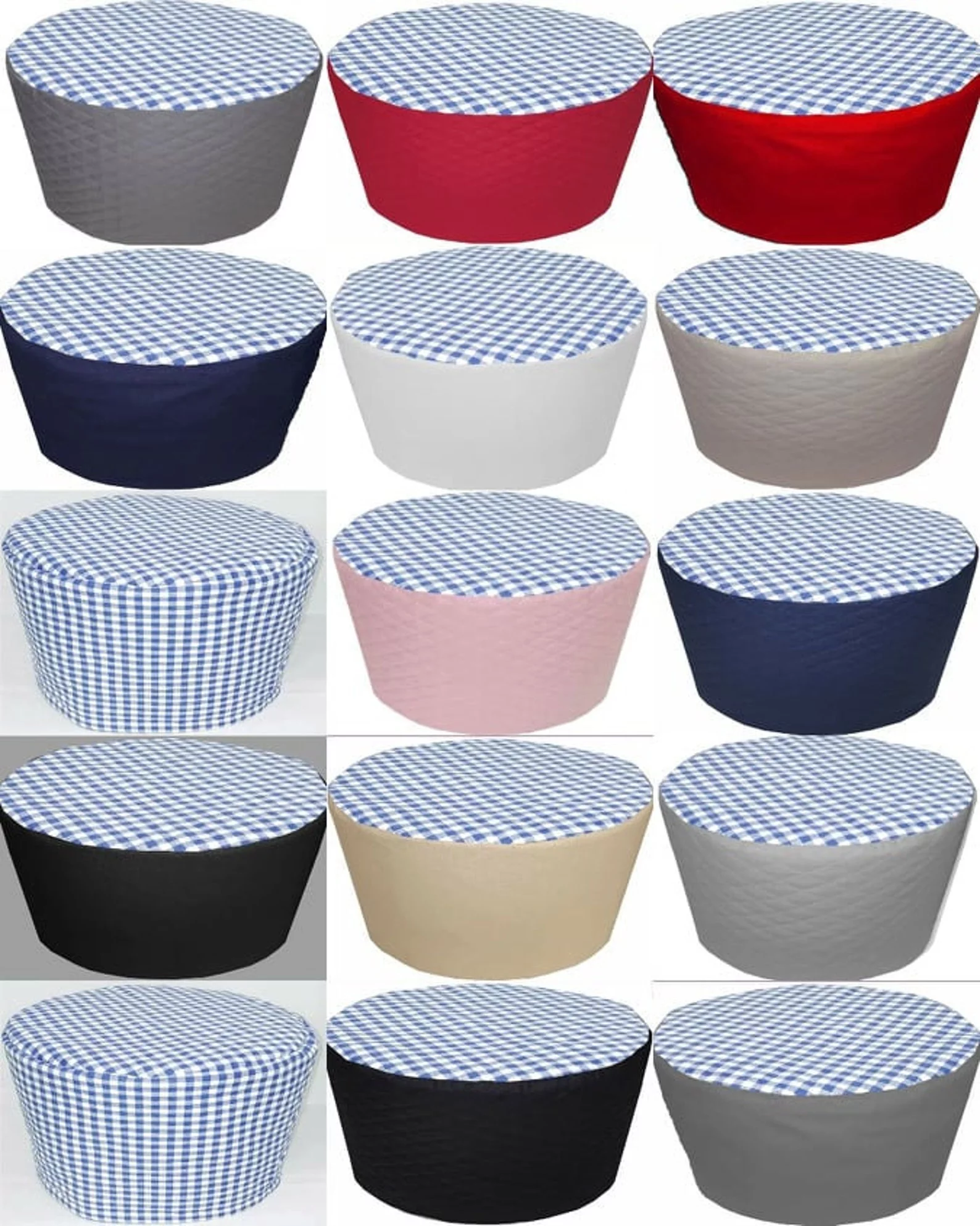 Light Blue & White Checked Gingham Slow Cooker Cover by Penny's Needful Things (All Light Blue Checked, Large)