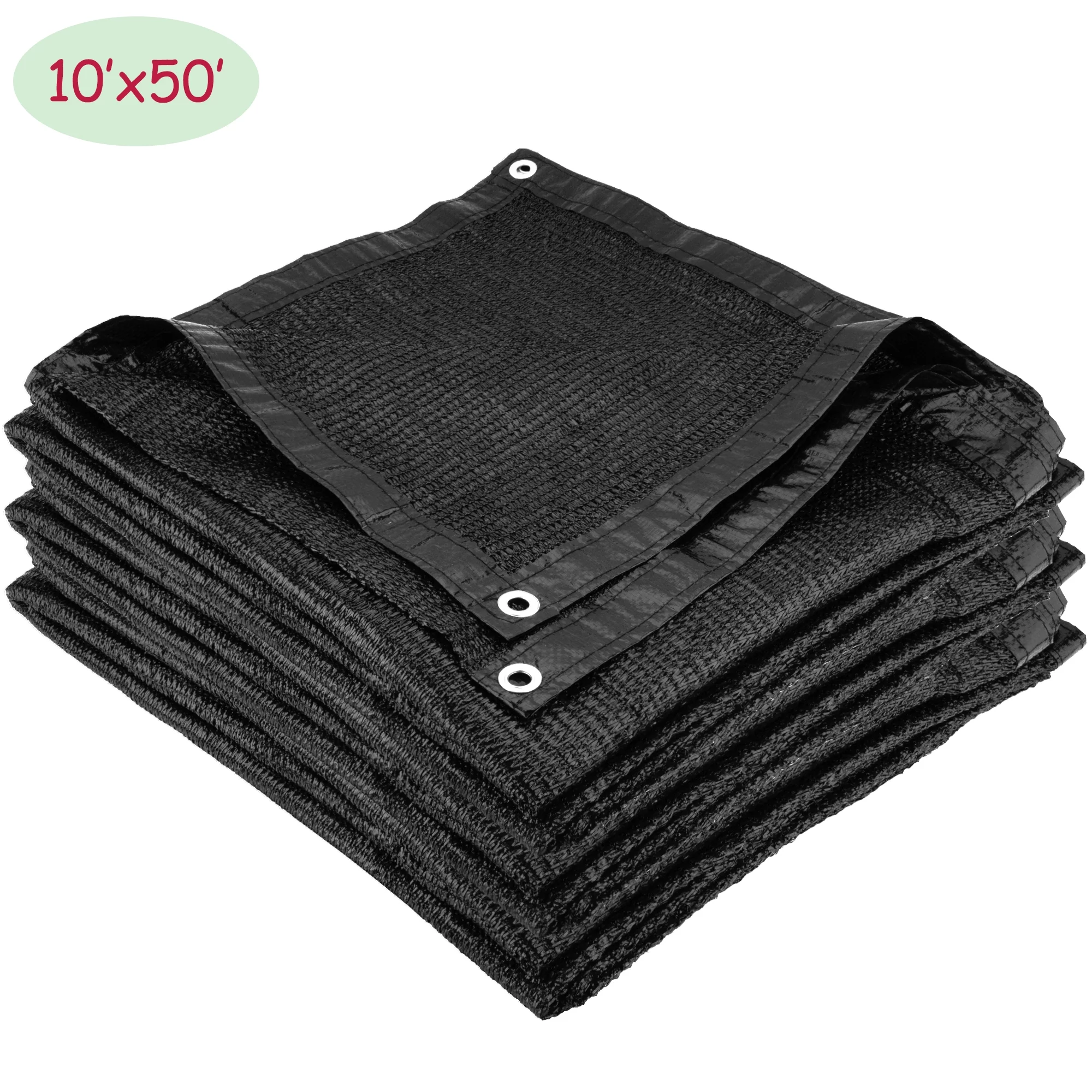 Hengu 10' x 50' Shade Cloth, 60% Sunblock Sun Shade Mesh Net for Plants, Greenhouse