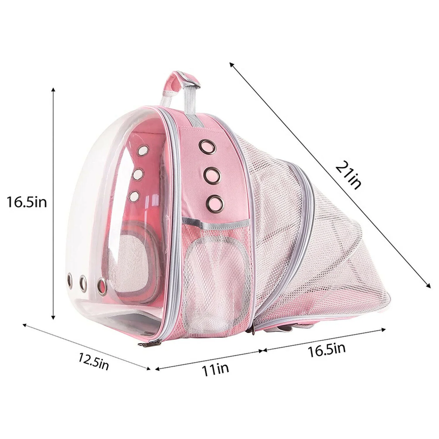 Pet Cat Dog Carrier Backpack Bubble Back Expandable Travel Bag Airline Approved