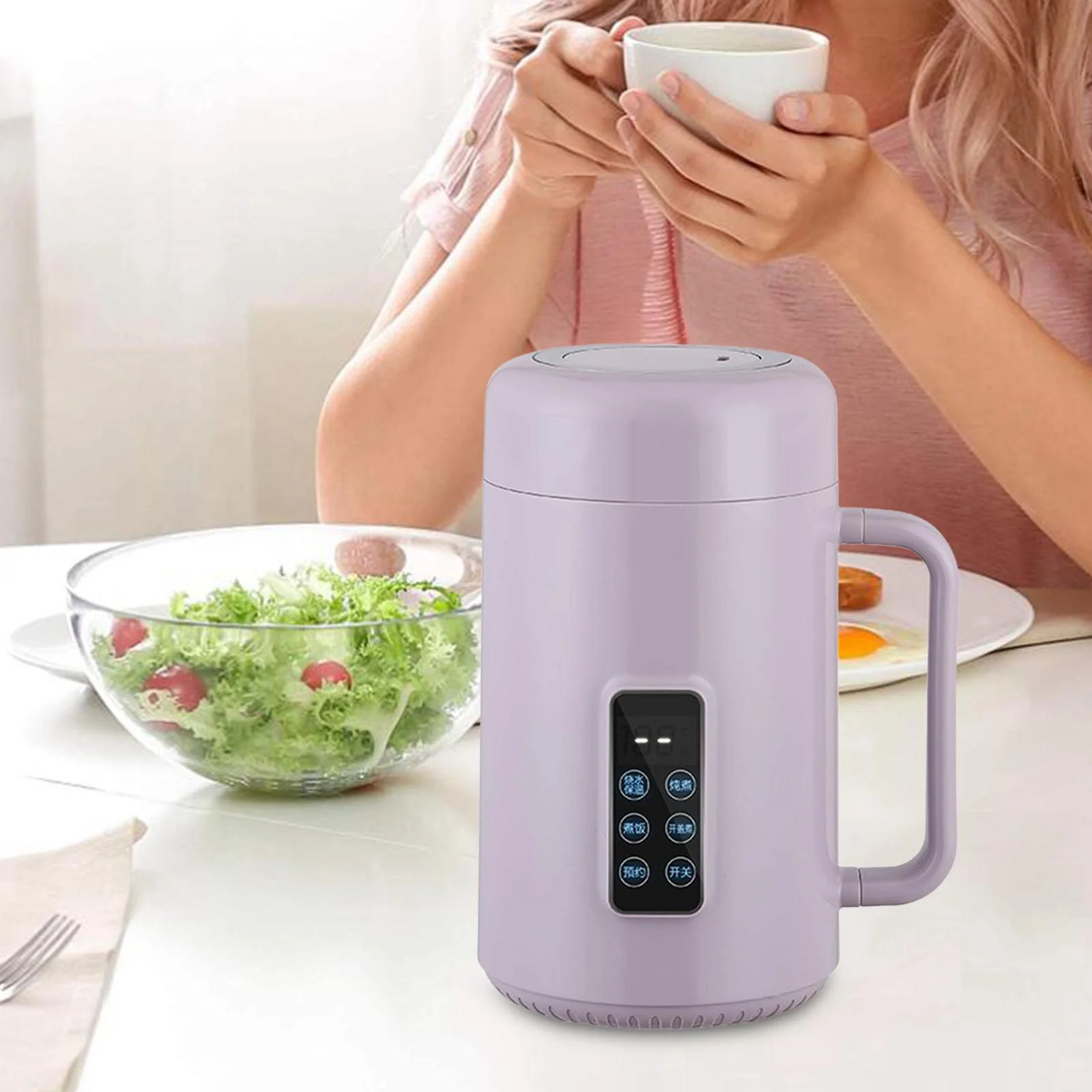 Tongina Electric Cooker Electric Stewpot Noodles Pasta Heater Cookware Soup Steamer Slow Cooking Pot for Kithcen Restaurant Soup Eggs