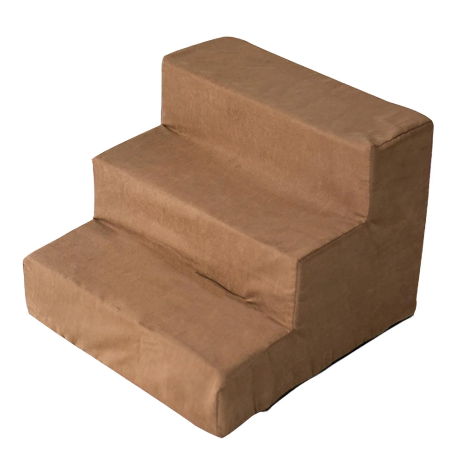 Durable Dog Stair Ladder, Slip Toy 3 Supplies Platform Ramp, for High Beds, Velvet Brown