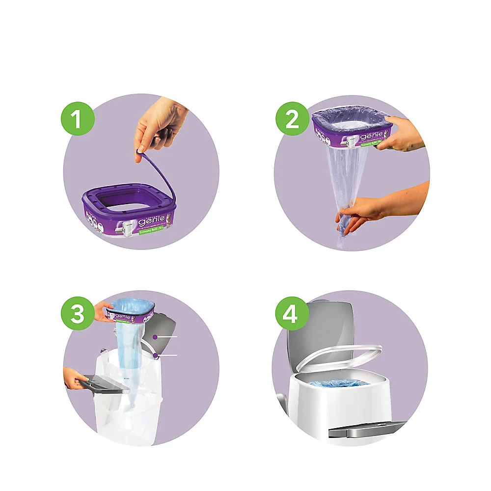 Litter Genie Ultimate Cat Litter Odor Control Refill, 14 Ft, 2 Packs