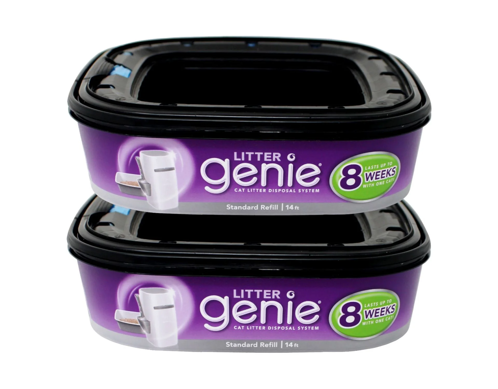 Litter Genie Ultimate Cat Litter Odor Control Refill, 14 Ft, 2 Packs