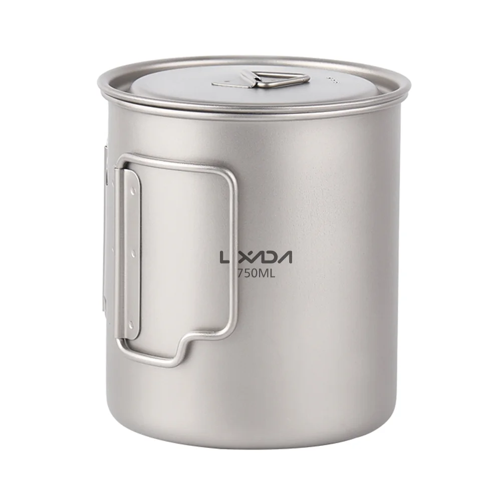 LIXADA 1L Ti Leak-Proof Sports Water Bottle with 750ml Water Cup, Perfect for Camping