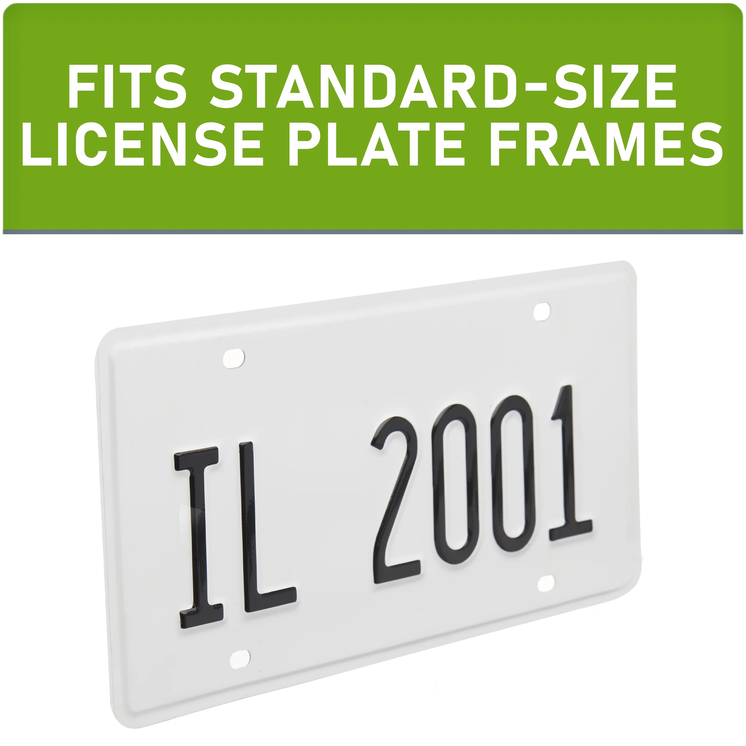 Auto Drive Black Iridescent Crushed Bling Metal License Plate Frame, 90205W