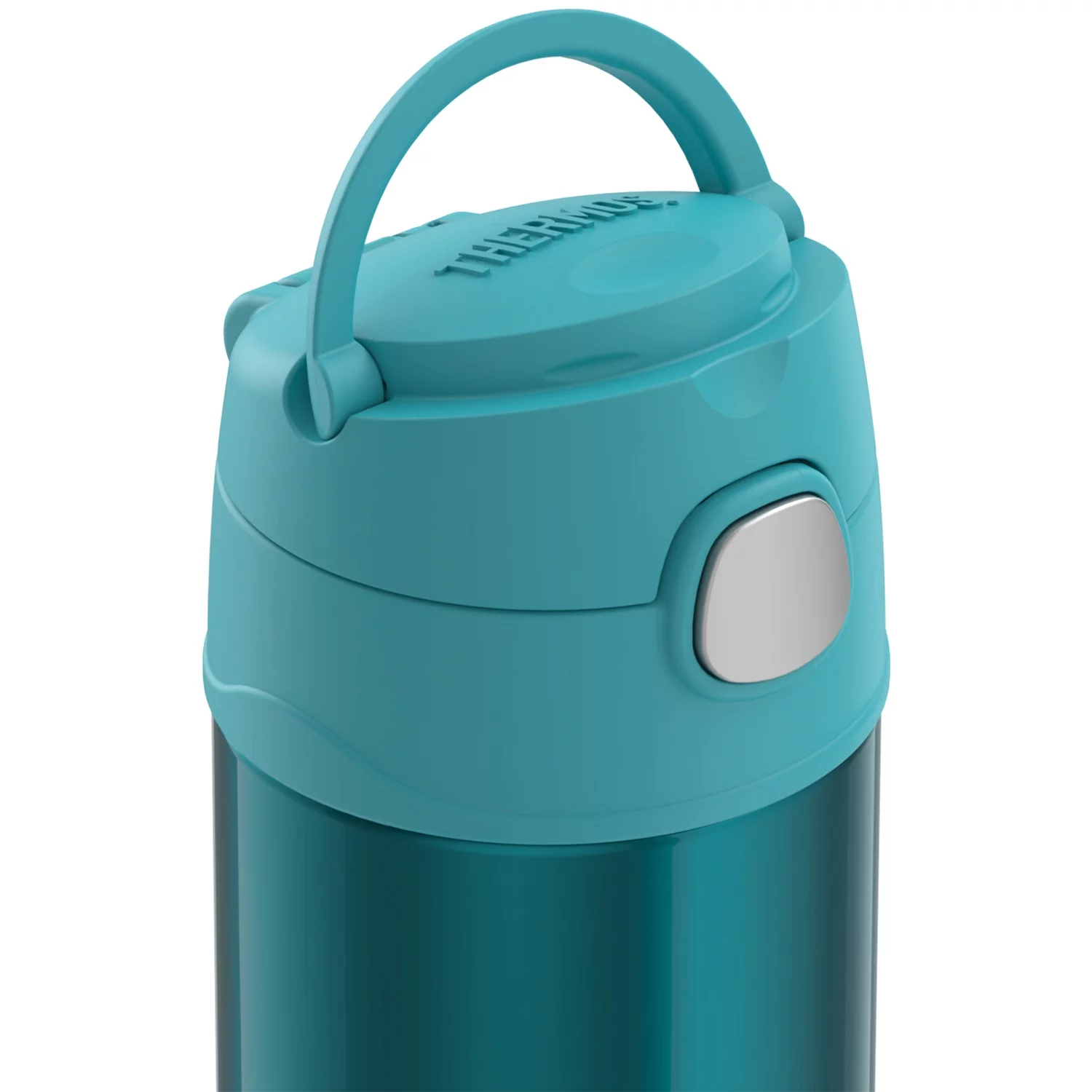 THERMOS FUNTAINER 12 Ounce Stainless Steel Vacuum Insulated Kids Straw Bottle, Teal