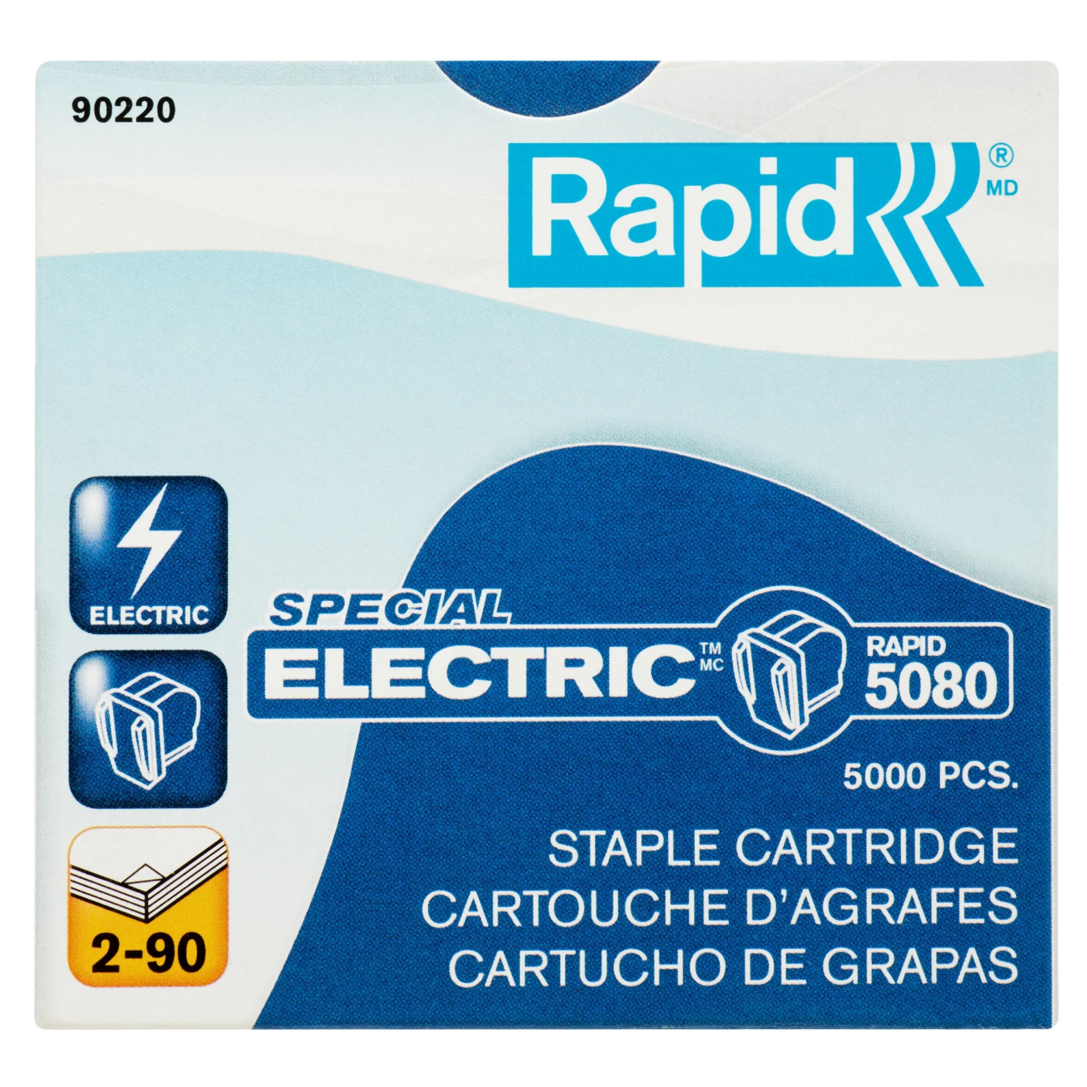 Rapid 5080e Staple Cartridge, Silver, 5000 / Box (Quantity)