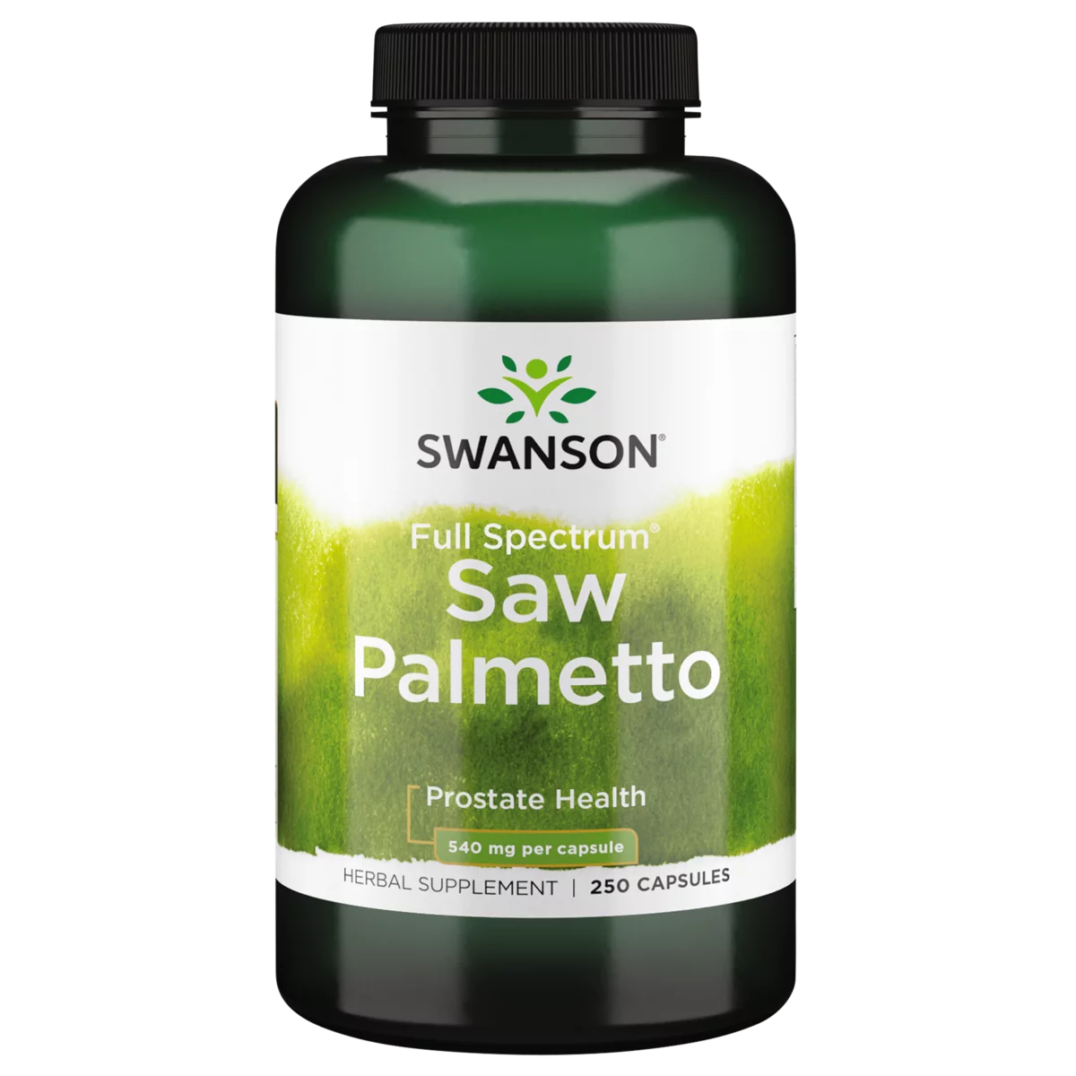 Swanson Full Spectrum Saw Palmetto, Helps Support Men's Prostate Health, 540 mg, 250 Capsules
