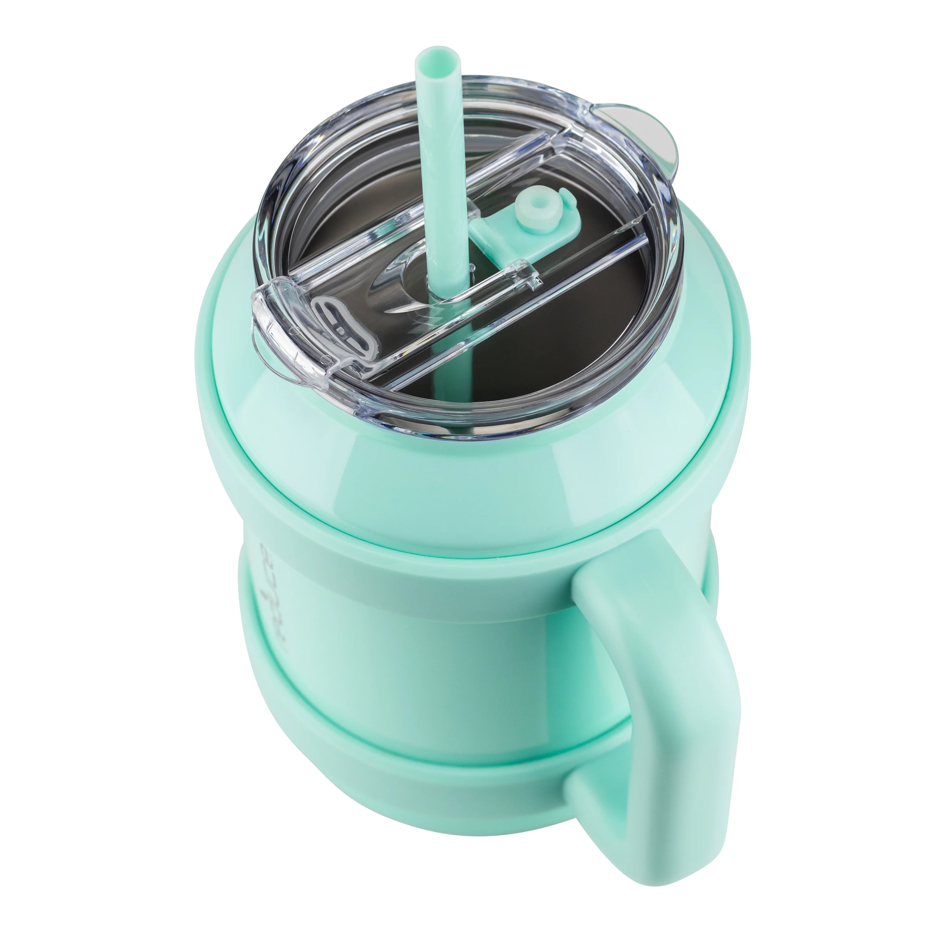 Reduce Vacuum Insulated Stainless Steel Cold1 Mug with Lid and Straw, Mild Mint, 50 fl oz