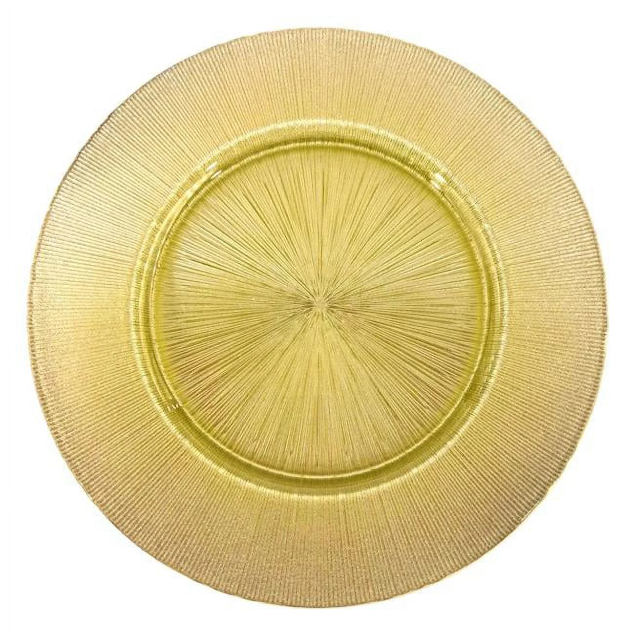 Red Pomegranate Collection 1694-0 13 in. Ritz Glitter Charger Plates, Gold - Set of 8