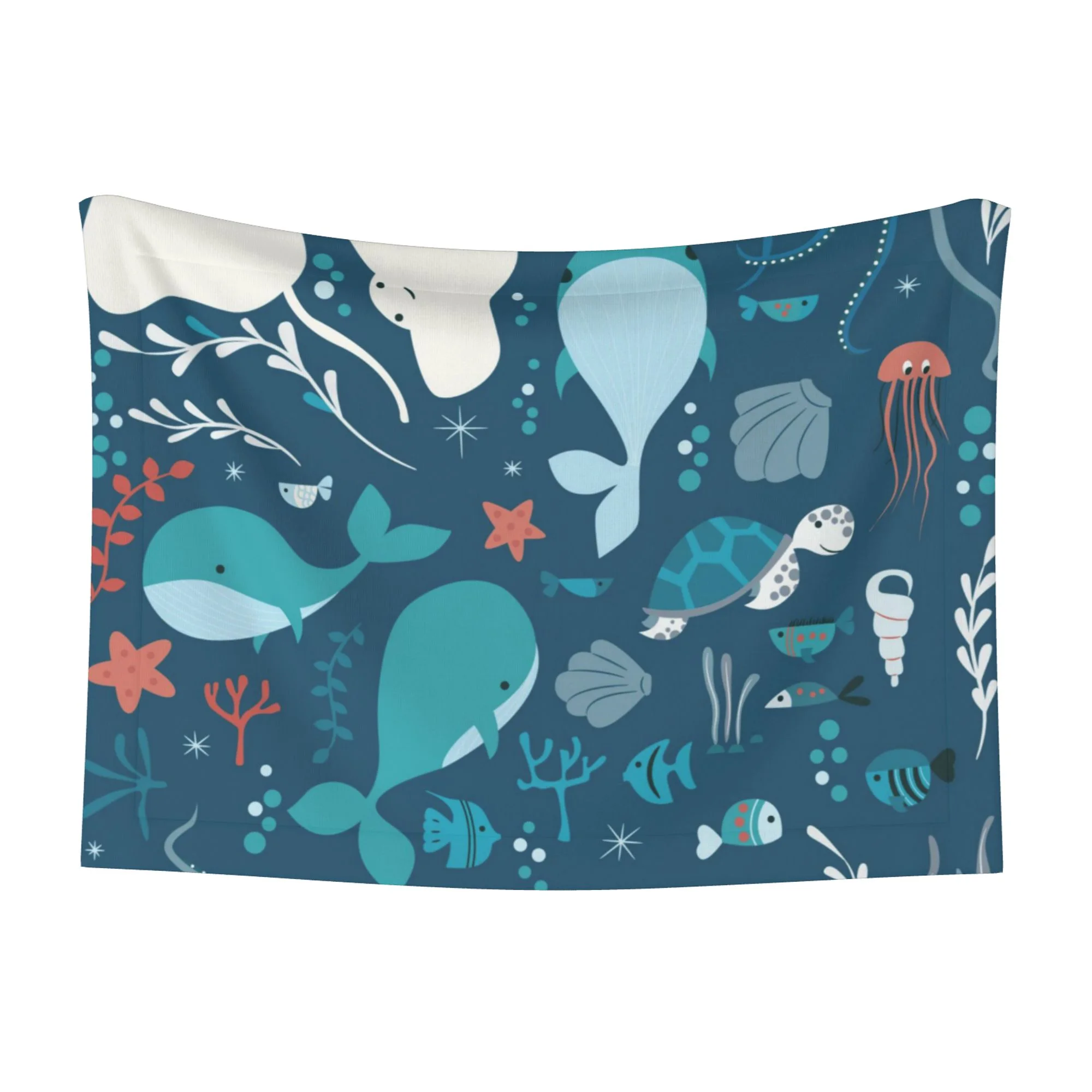 XMXY Dog Throw Blankets, Soft Cozy Sealife Fish Whale Pet Blankets for Couches Machine Washable for Indoor Cats Dogs, Small Size