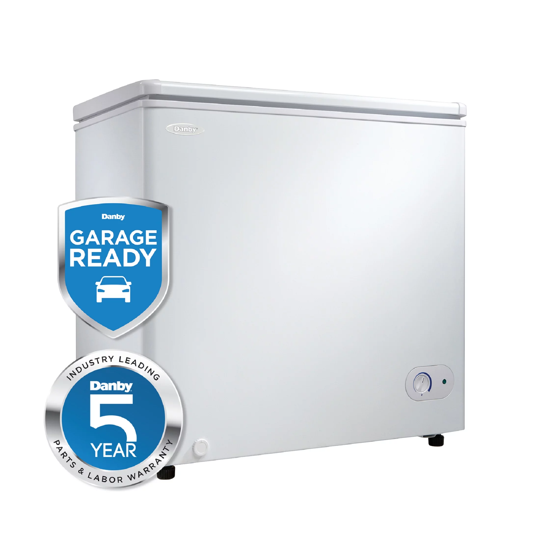 Danby 5.5 Cu.ft. Chest Freezer, 1 Basket, up Front Temperature Control, White