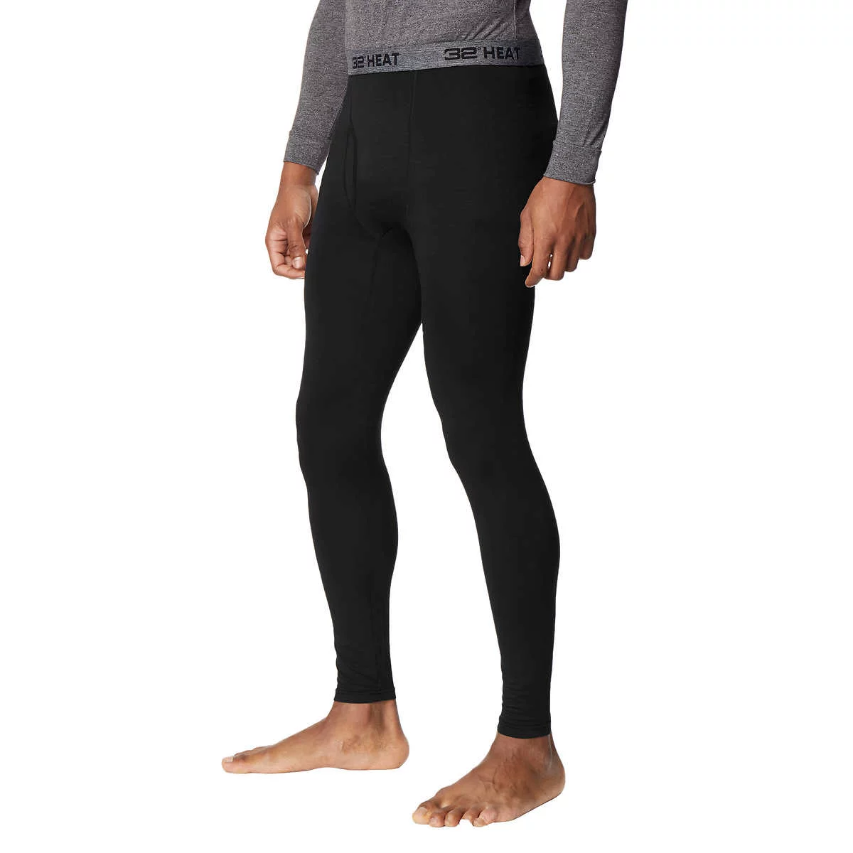 32 Degrees Black Men's Heat Pant, 2-pack (Large)