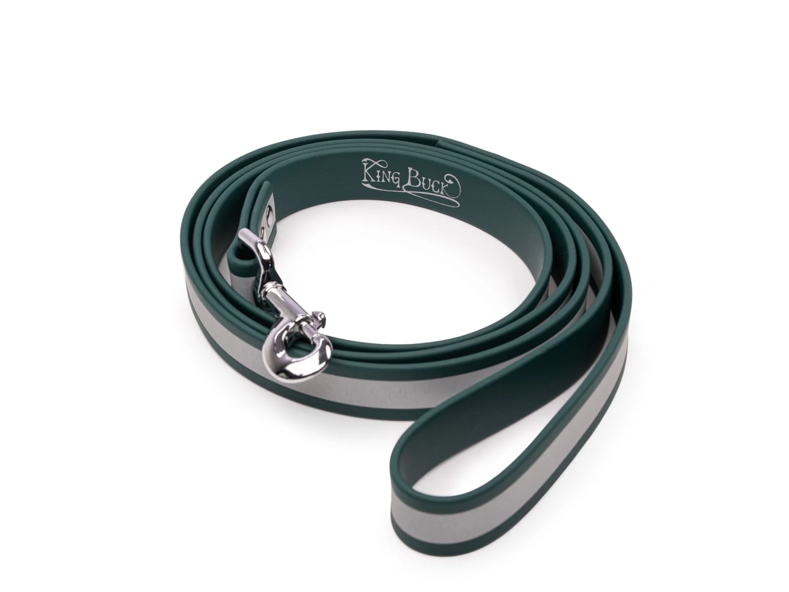 King Buck Waterproof Soft-touch Reflective Leash, Deep Teal, 6 foot, KB-WRL-DT-6