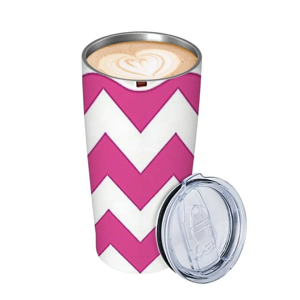 GOSMITH Pink chevron apple stainless steel water bottle great teacher gifts
