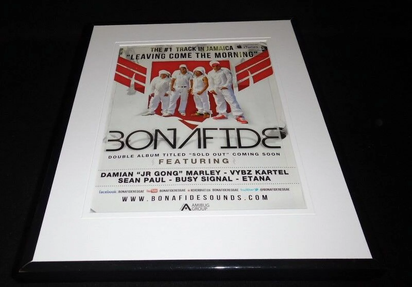 Bonafide 2012 Sold Out Framed 11x14 ORIGINAL Vintage Advertisement