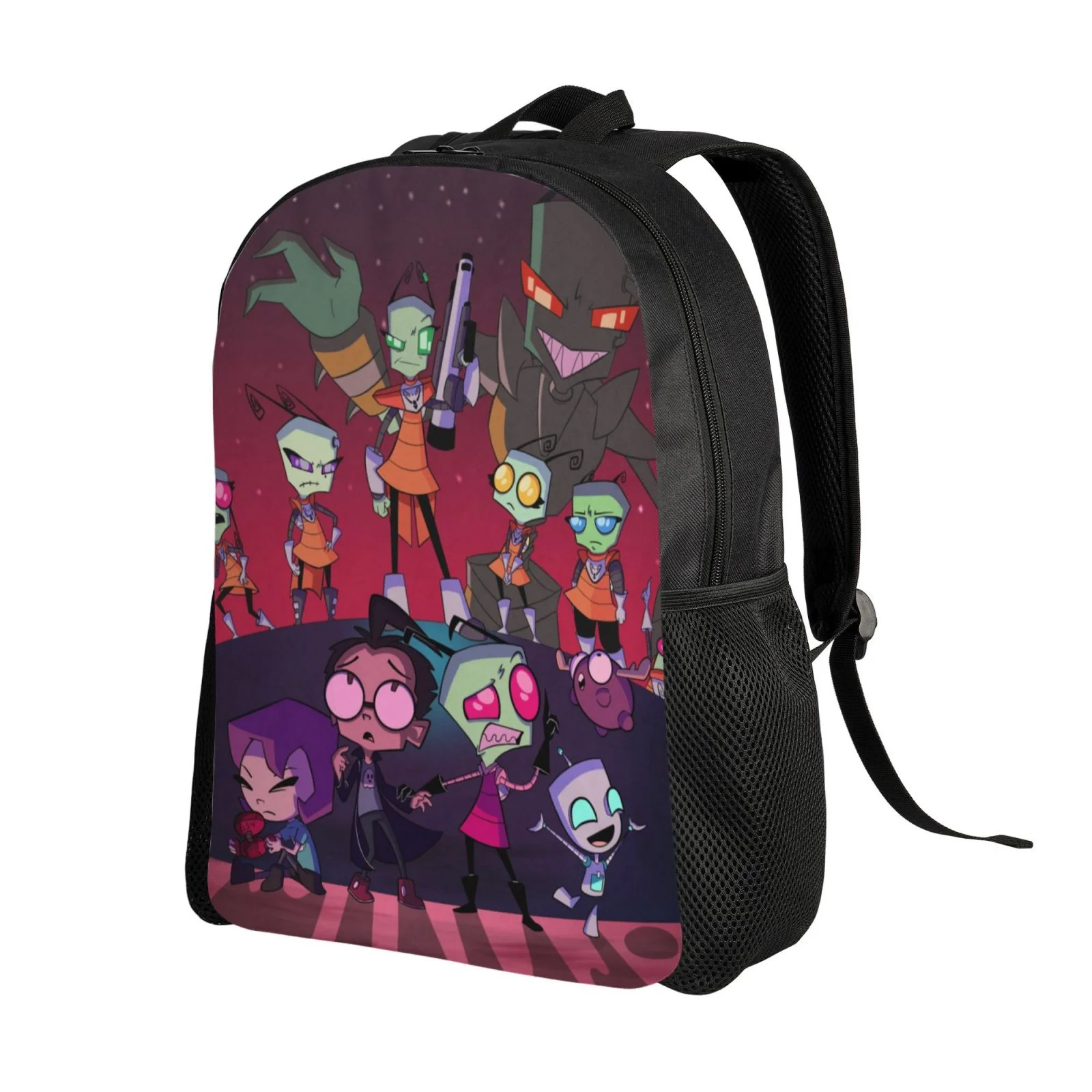 Invader Zim Fun Backpack Lightweight Unisex Basic Daypack Bookbag Laptop Satchel Rucksack For Travel School Office Daily