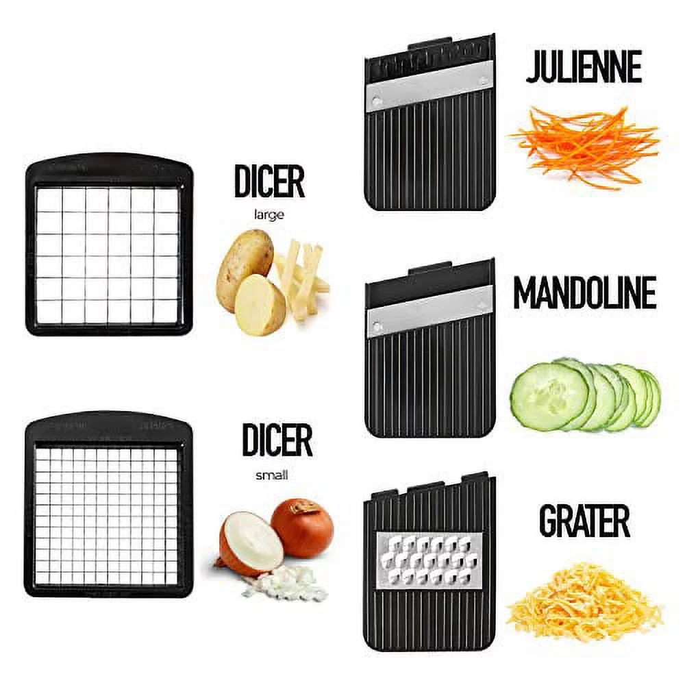 Fullstar Mandoline Slicer Spiralizer Vegetable Slicer - Vegetable Chopper Onion Chopper Food Chopper Vegetable Spiralizer Mandoline Slicer Cutter Chopper and Grater Slicer Zucchini Spaghetti Maker