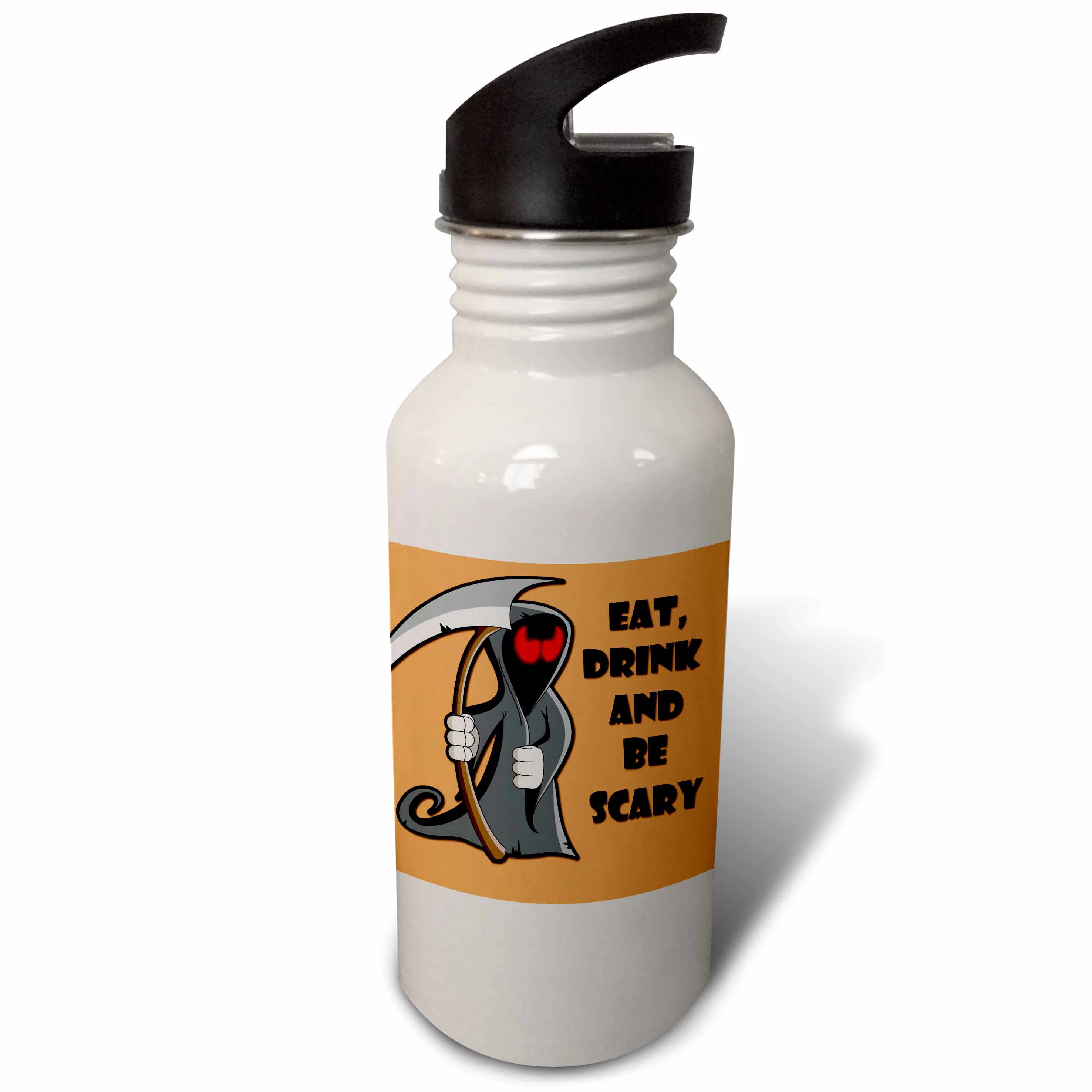 Eat, drink and be scary. Halloween funny quotes. Popular saying. 21 oz Sports Water Bottle wb-218445-1