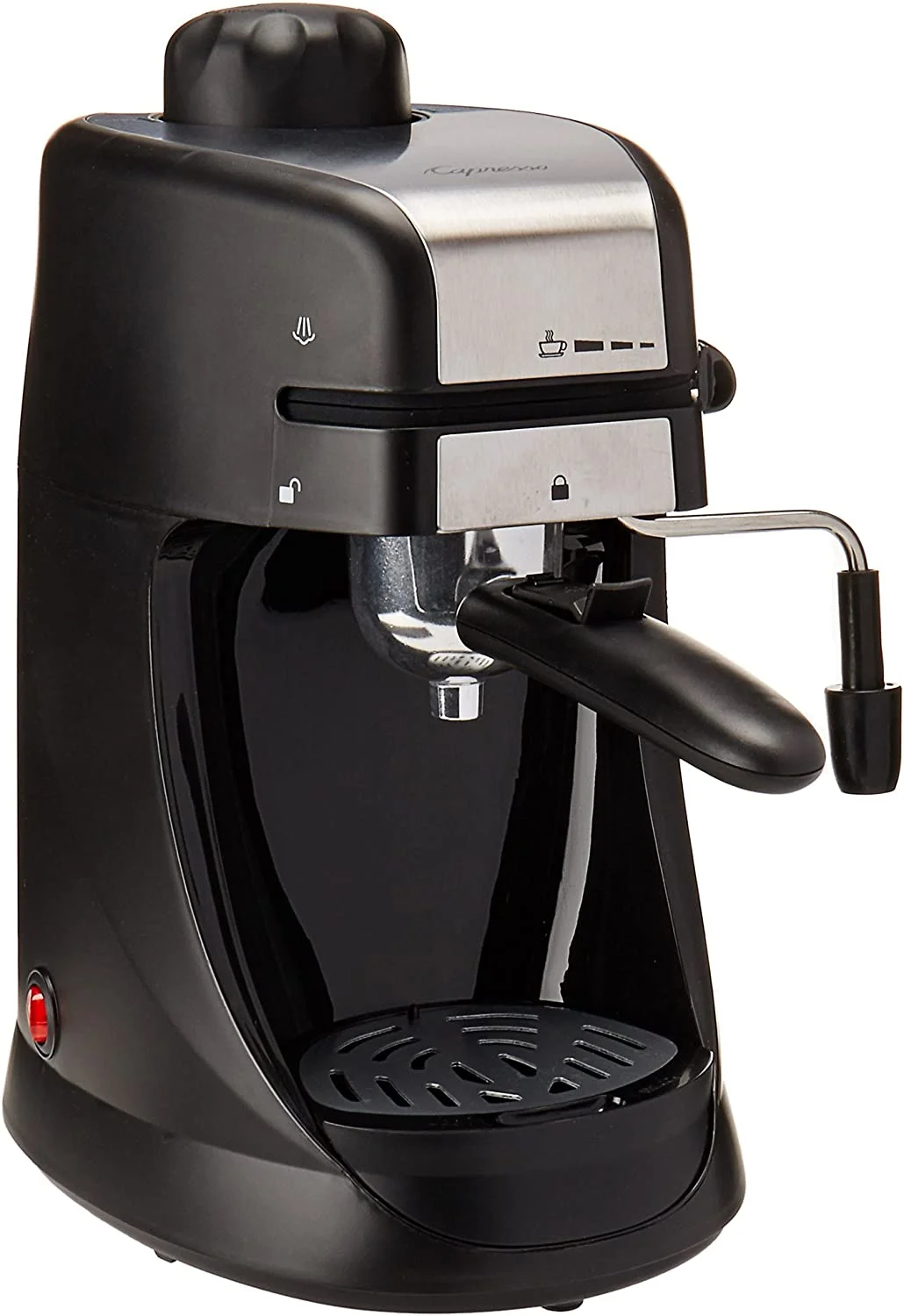 Espresso and Cappuccino Machine, 4-Cup, Stainless Steel/Black