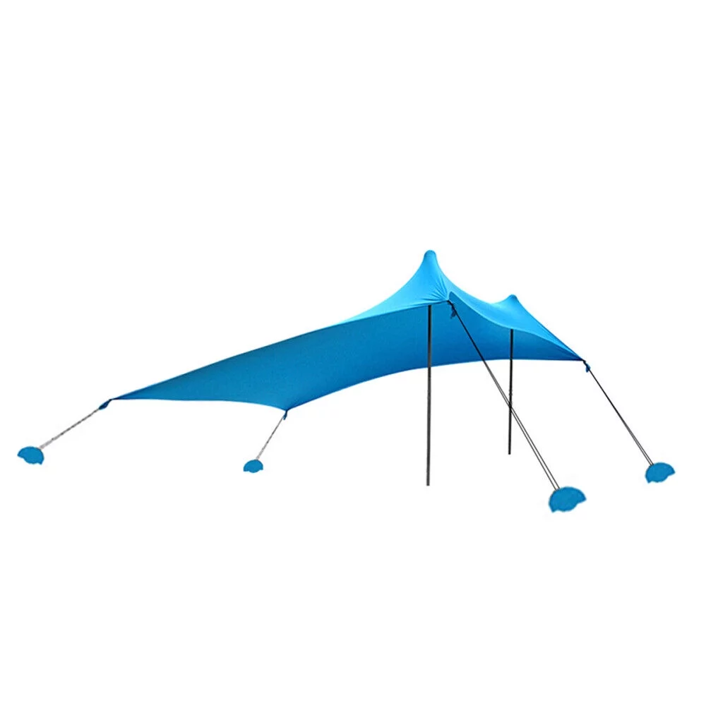 TABODD Beach Tent Canopy 10ft x 10ft Beach Tents Sun Shelter 3-5 Person Beach Canopy Tent Sun Shade