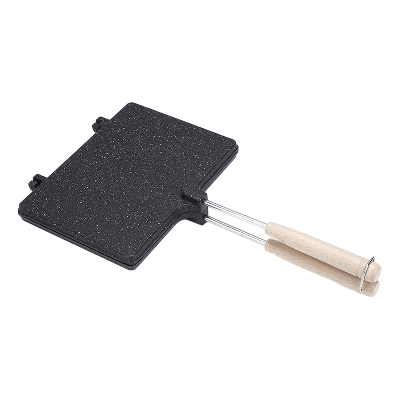 Double Sided Frying Pan Sandwich Maker Aluminum with Handle Nonstick Toastie Maker Sandwich Baking Tray for Lunch Pancakes Bread Restaurant