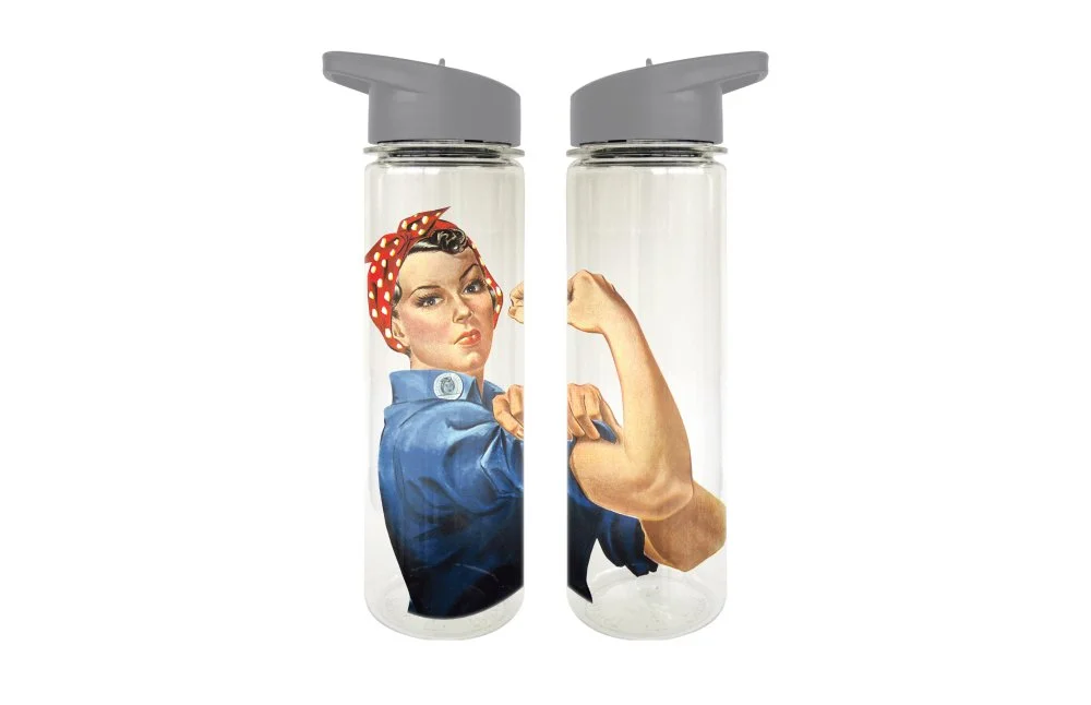 Smithsonian Rosie The Riveter UV Print 24 Oz. Spill Proof Plastic Water Bottle