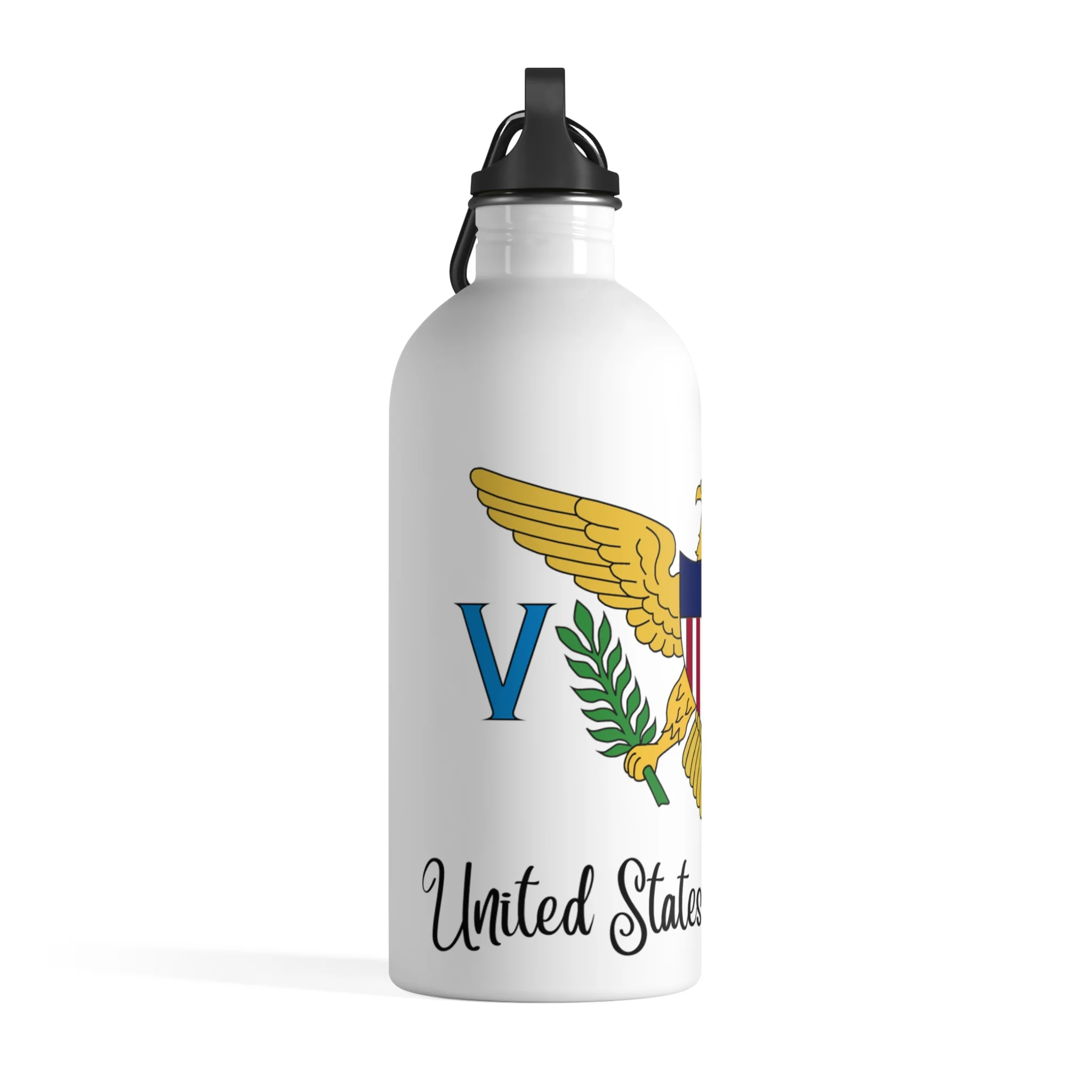 Virgin Islands Flag Stainless Steel Water Bottle