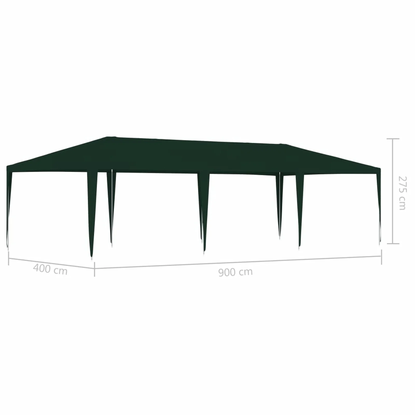 Suzicca Professional Party Tent 13.1'x29.5' Green 0.3 ozft²