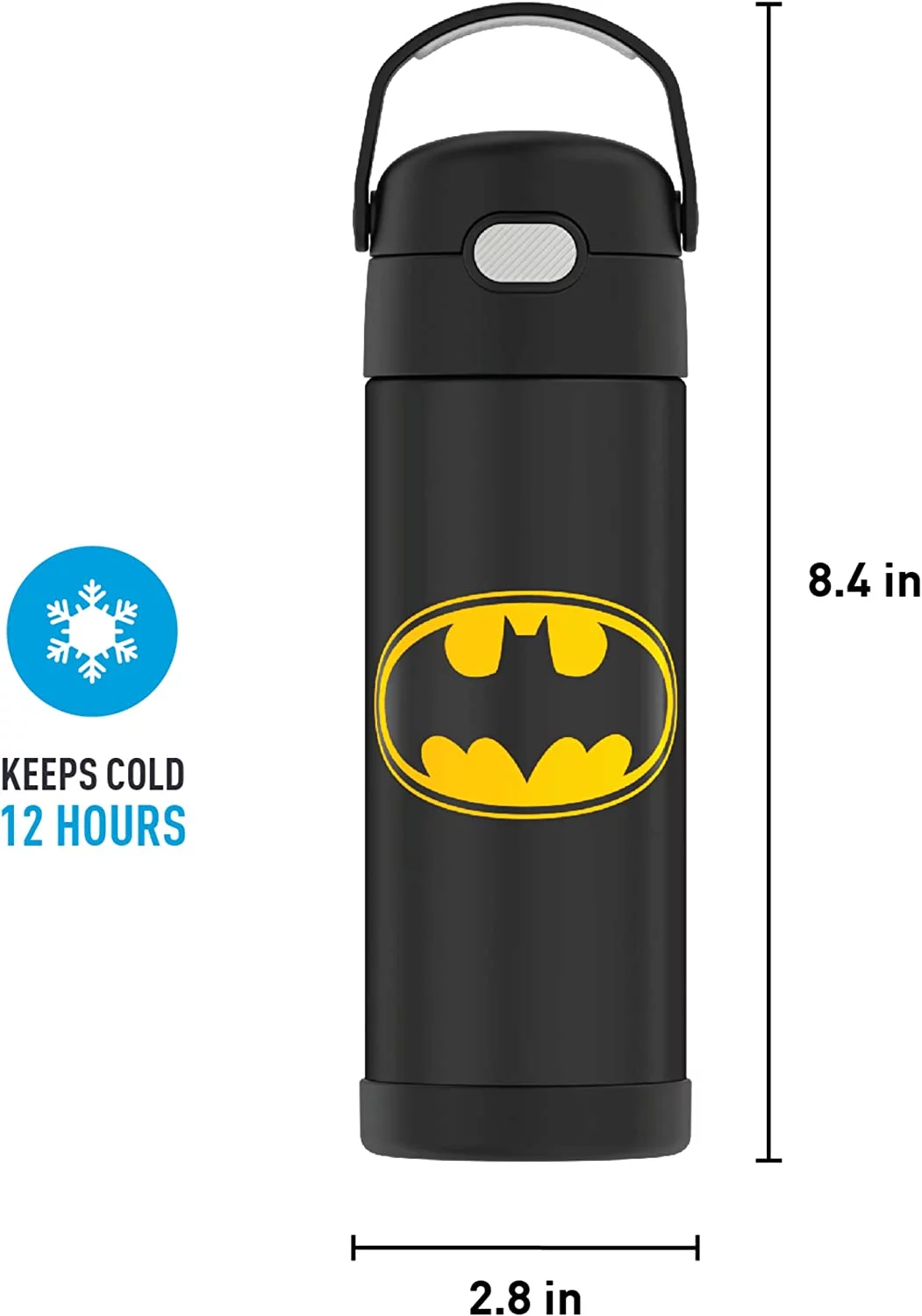 THERMOS FUNTAINER 16 Ounce Stainless Steel, Batman