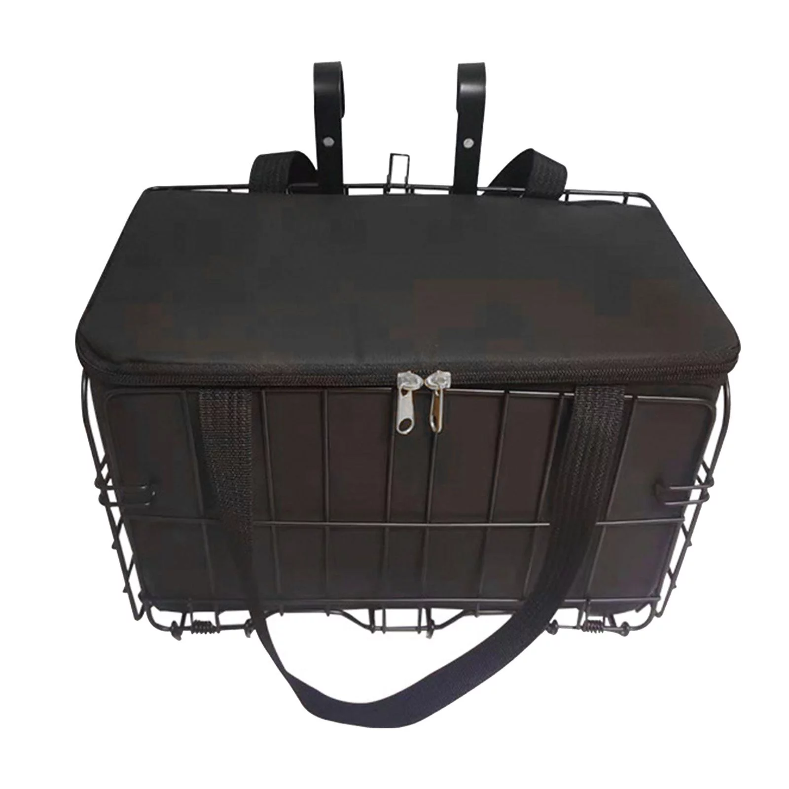 Basket Foldable Bike Shopping Basket Hanging Basket Heavy Duty Material Durable Small Pet Carrier for Handlebars and Rear Seat Frame